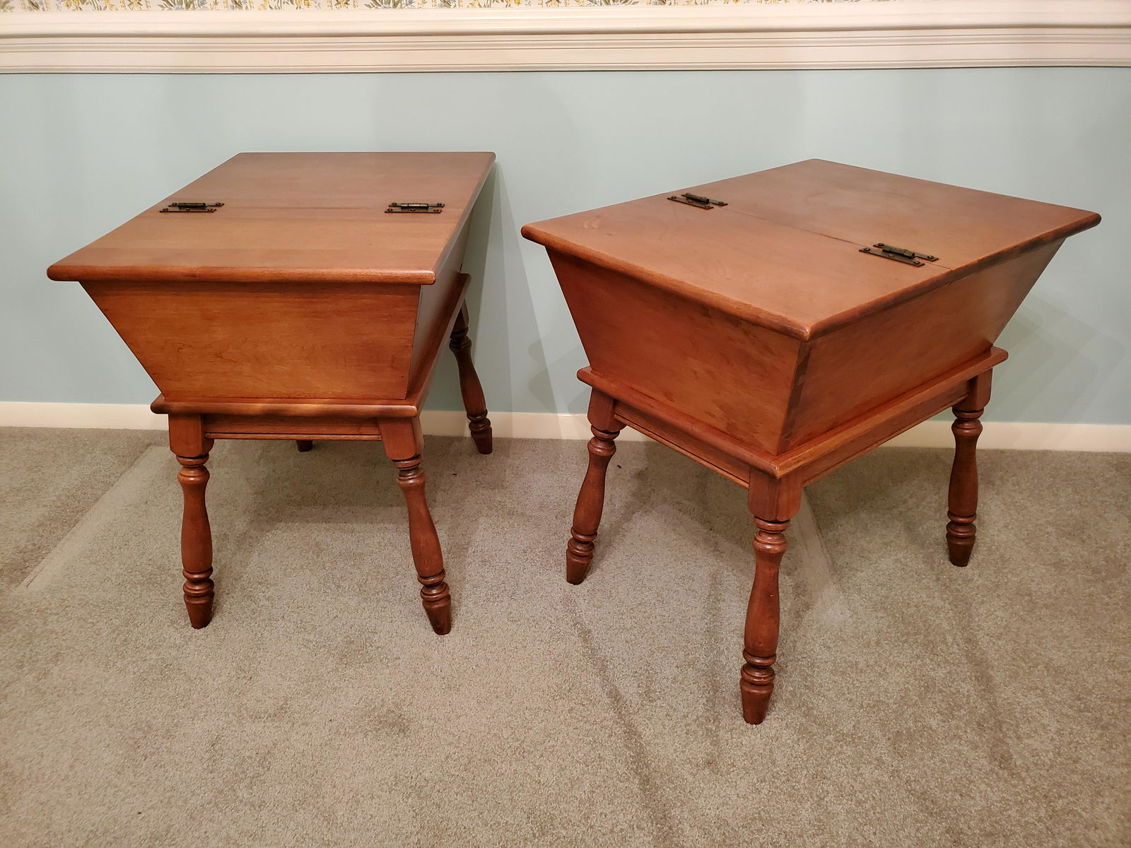 Pr Heywood Wakefield Dough Box Side Tables