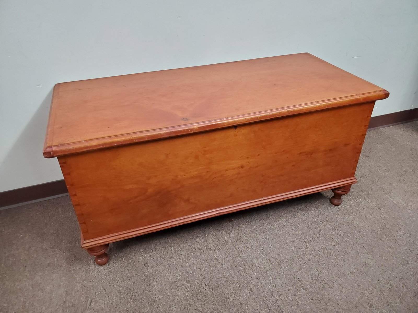 Blanket Chest: 49 1/2" wide X 22" deep X 24" high. IMPORTANT: Before bidding, please read the terms and conditions below. When you registered for the auction you agreed to these terms and will be required to comply 