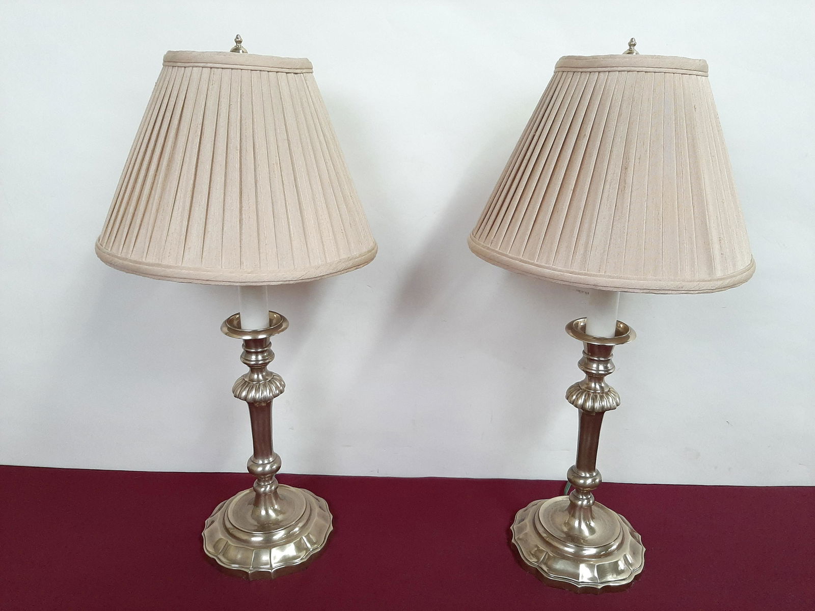 Pr Brass Table Lamps (1 of 1)