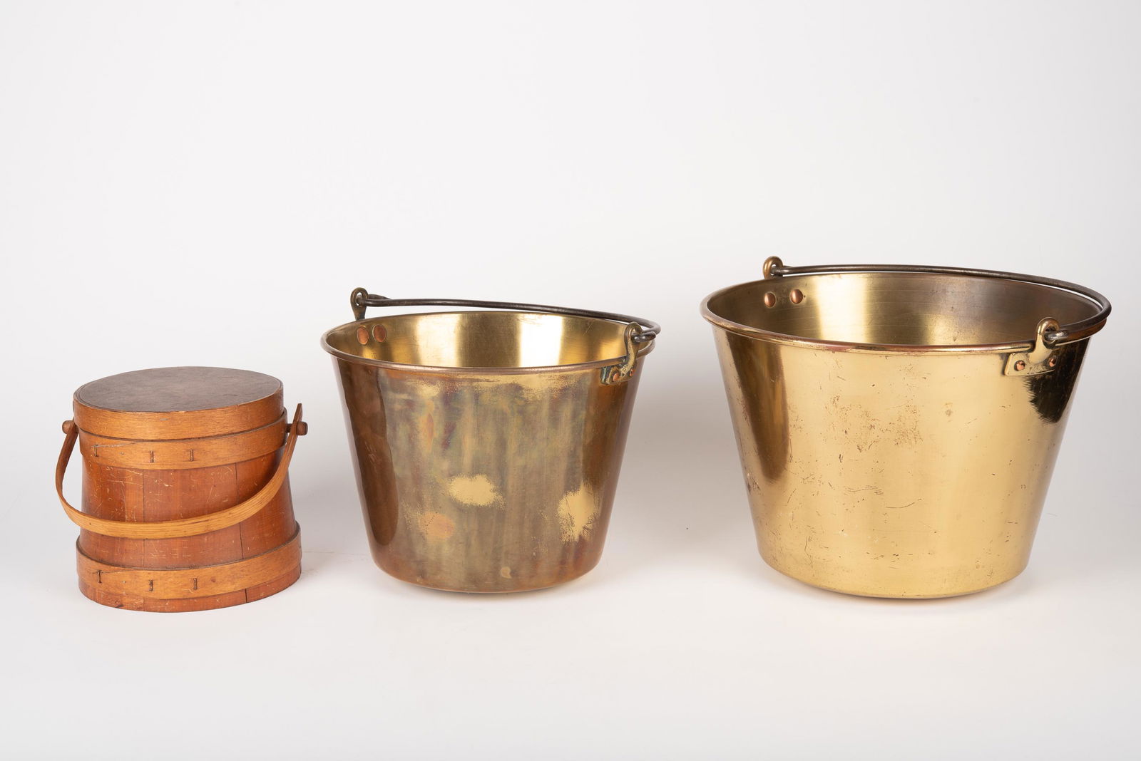 2 Brass Buckets & 1 Firkin (1 of 3)