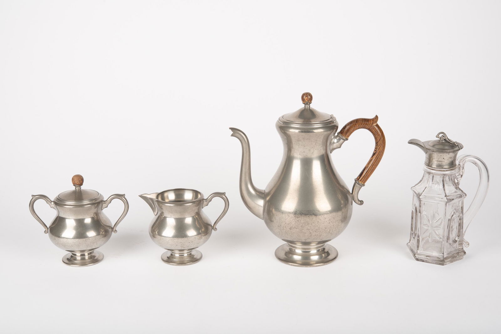 4 Pcs Royal Holland Tea Set & Antique Syrup (1 of 8)