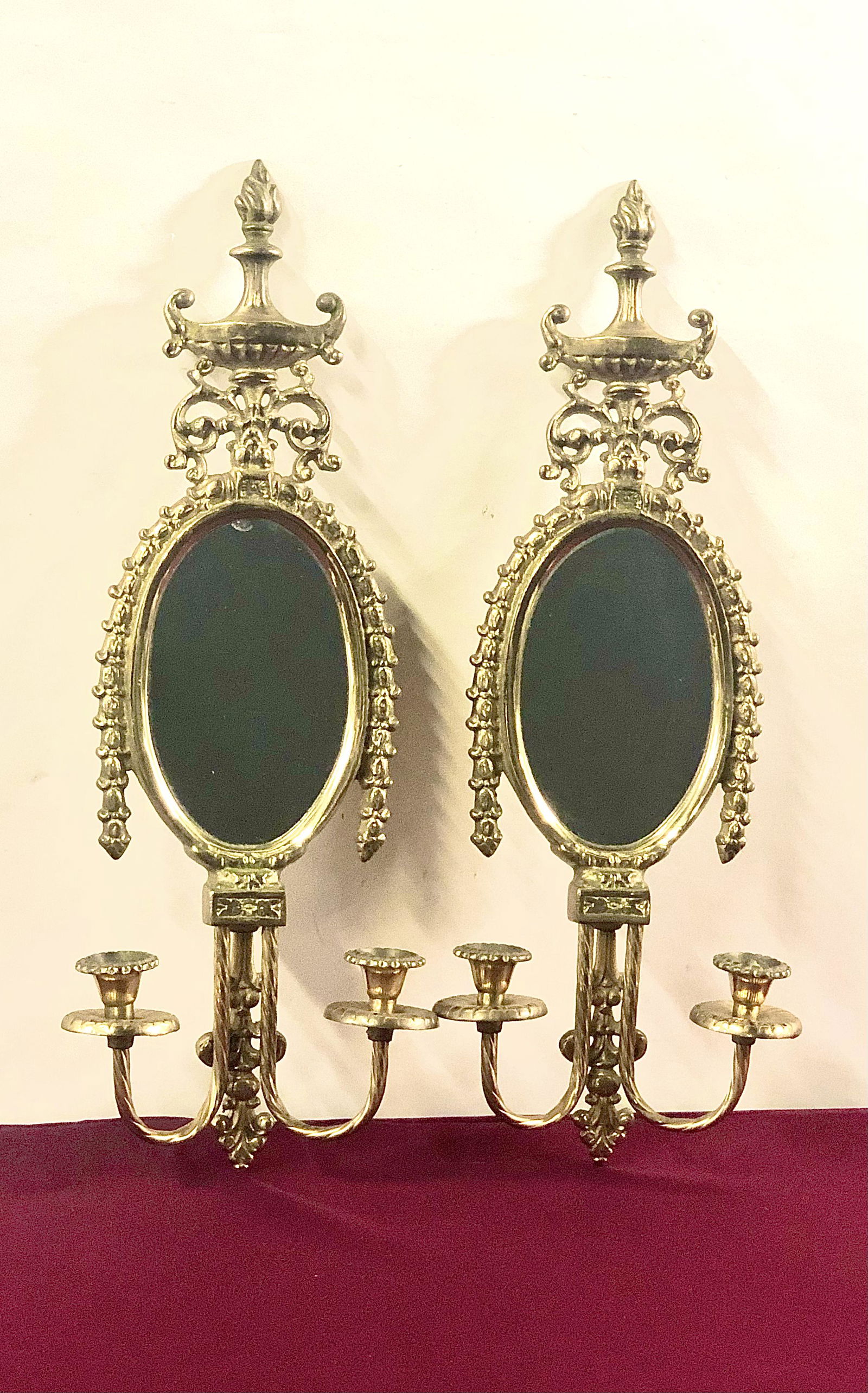 Pair of Brass Candle Sconces (1 of 2)