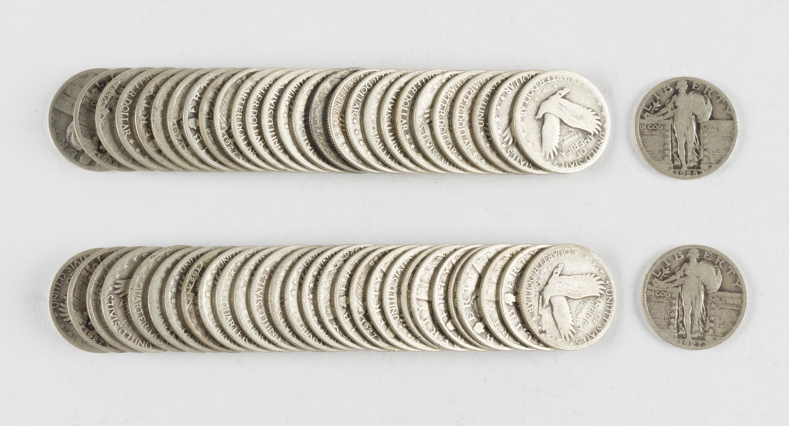 57 Standing Liberty Quarters (1918-1930) (1 of 1)