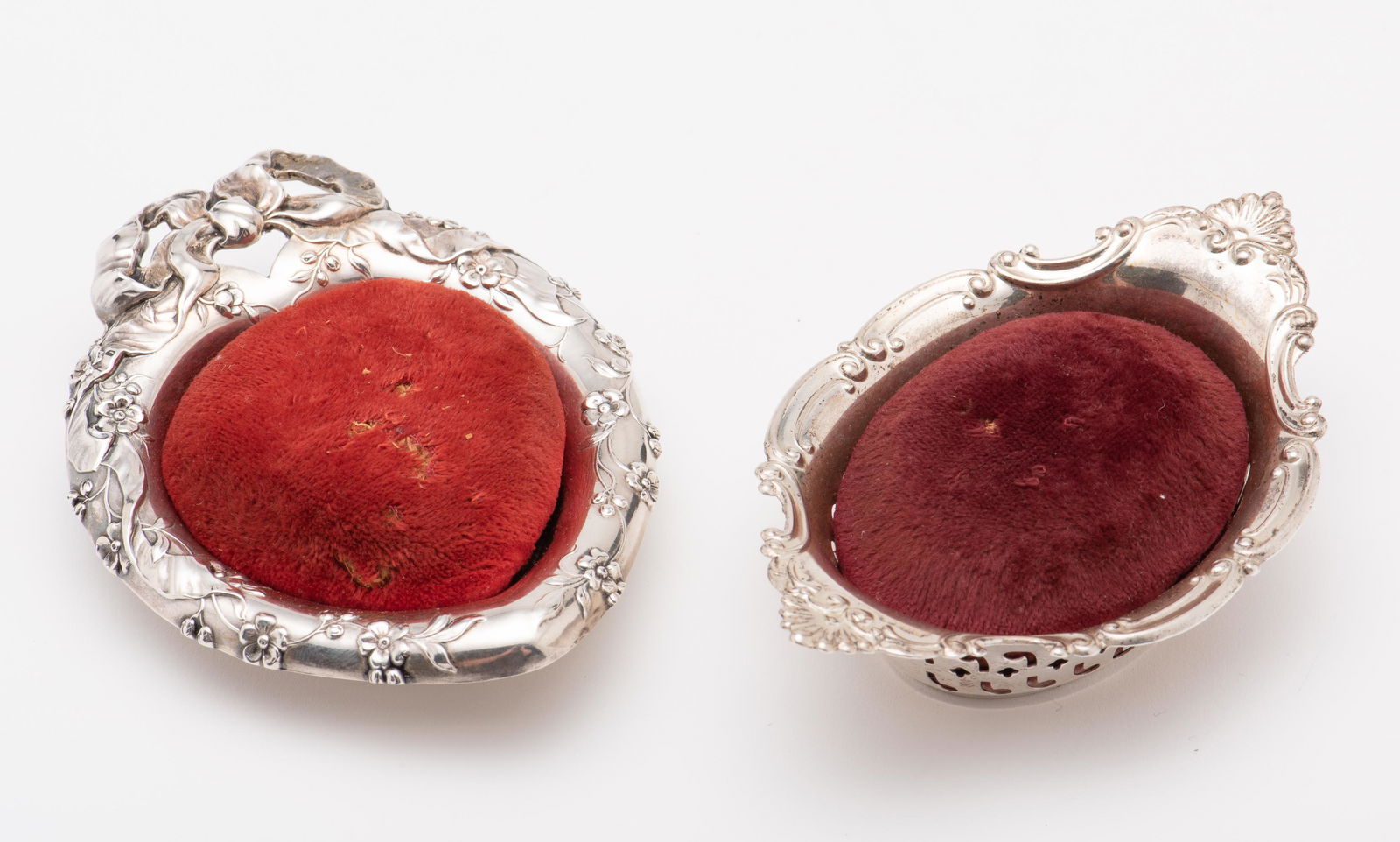 2 Sterling Pin Cushion Holders (1 of 7)