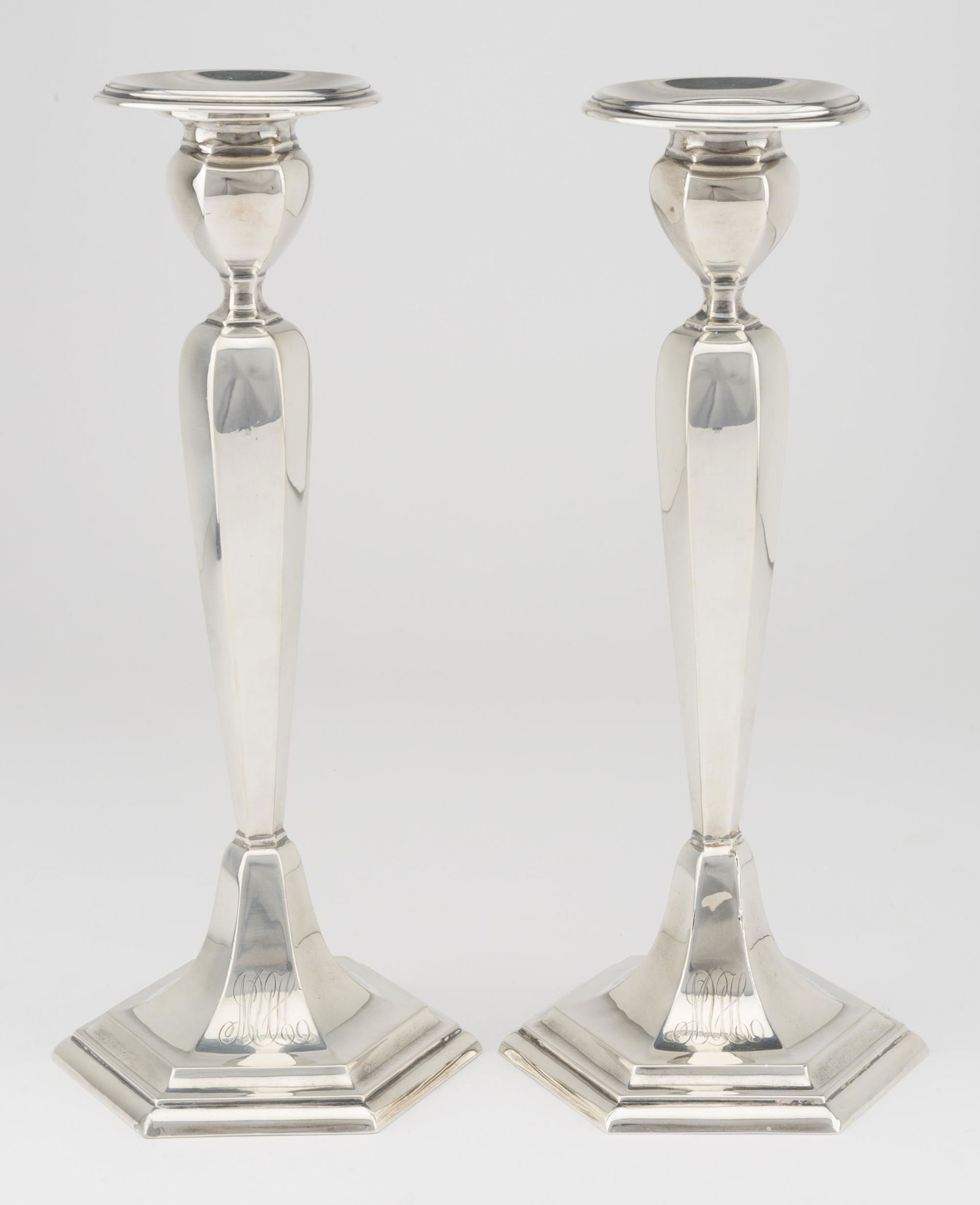 Pair of Meriden Britannia Sterling Candle Holders (1 of 3)