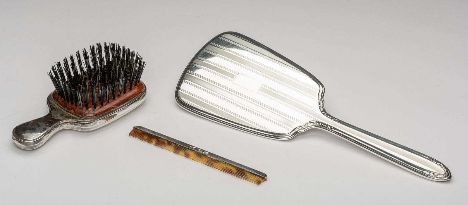 Sterling Comb, Brush, and Mirror (1 of 8)