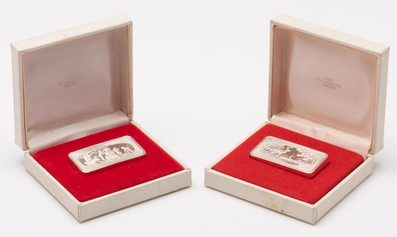 2 Franklin Mint Sterling Christmas Ingots (1 of 3)