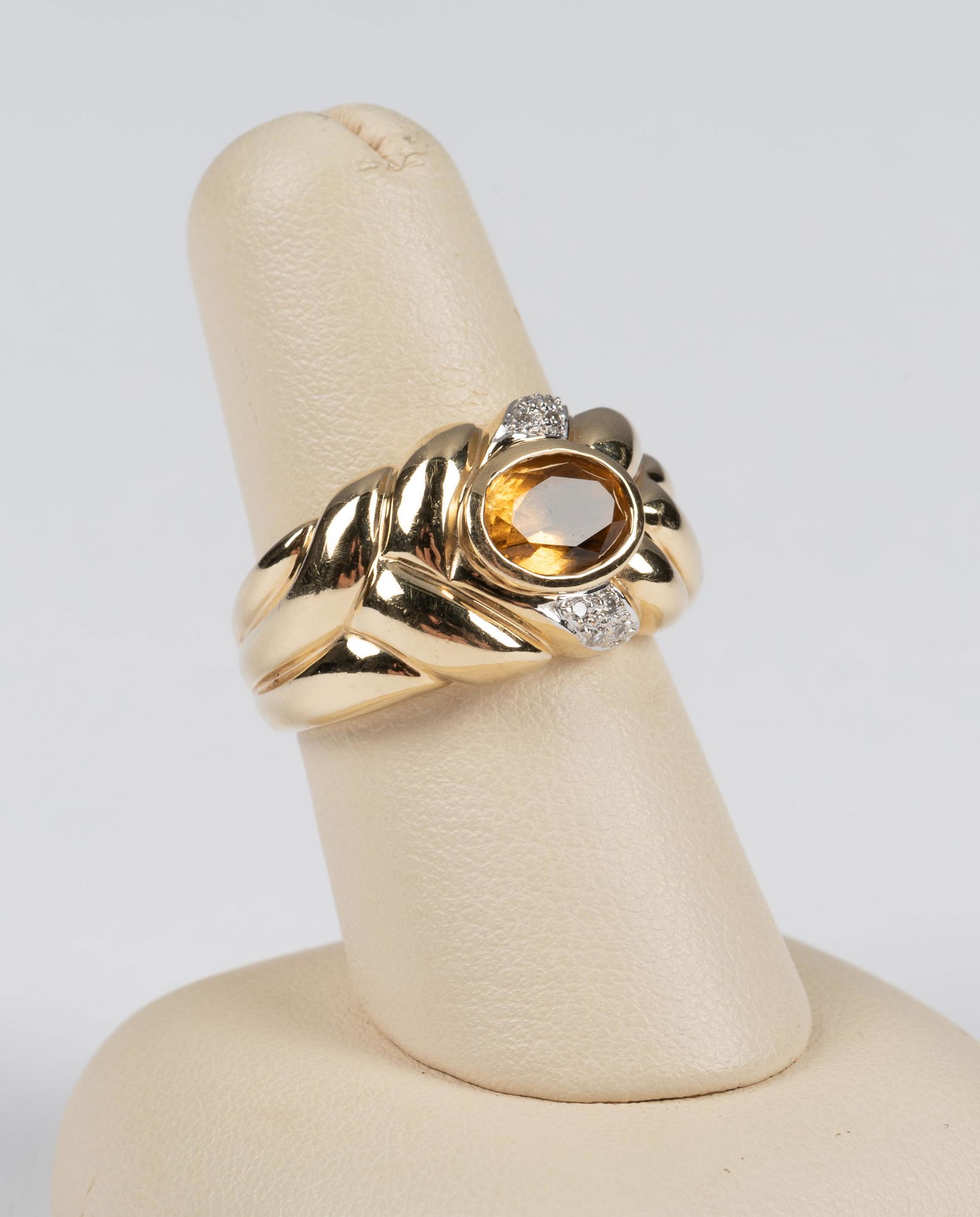 14k Citrine & Diamond Ring (1 of 4)