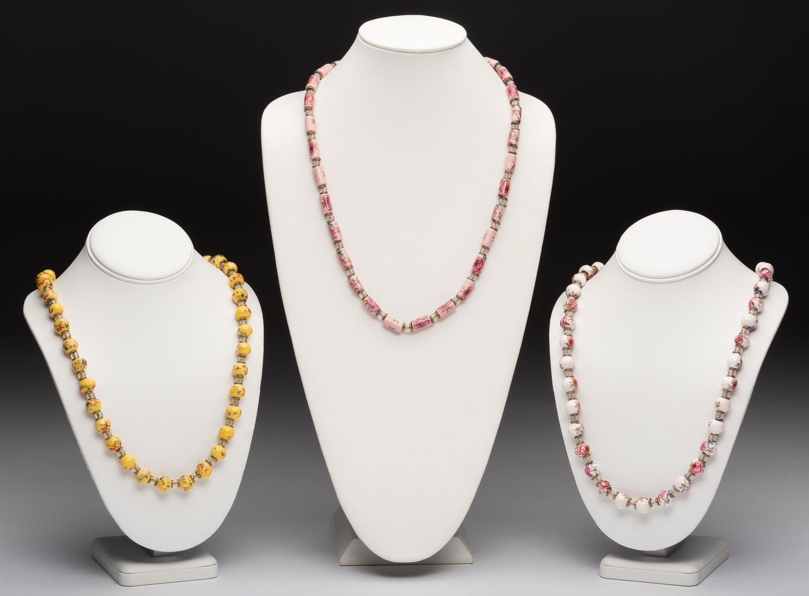 3 Ceramic Bead Necklaces (1 of 7)