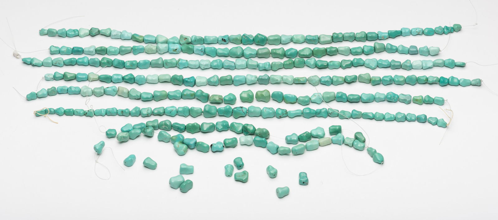 121-1/2" Natural Formed Polished Turquoise Beads (1 of 2)