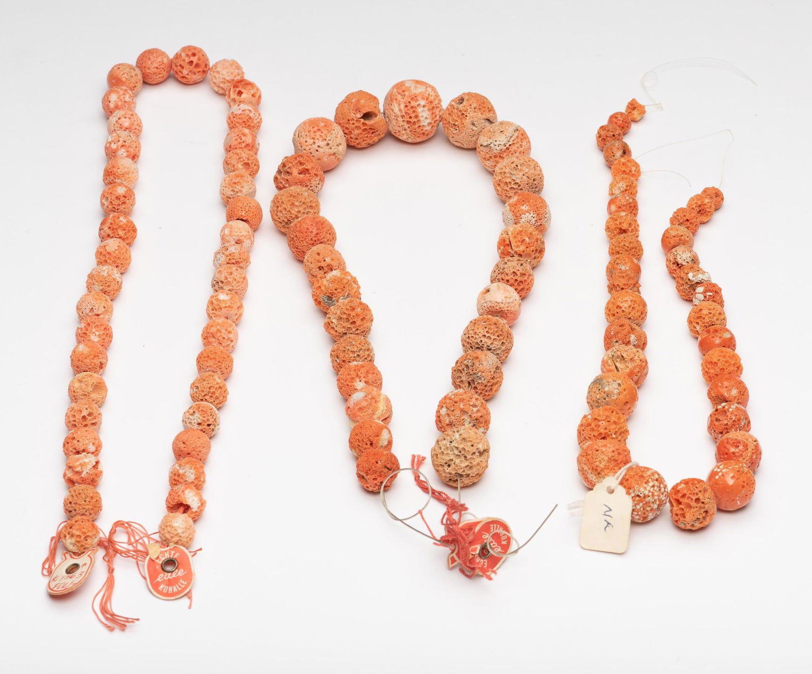 60" Strung Natural Coral Beads (1 of 3)