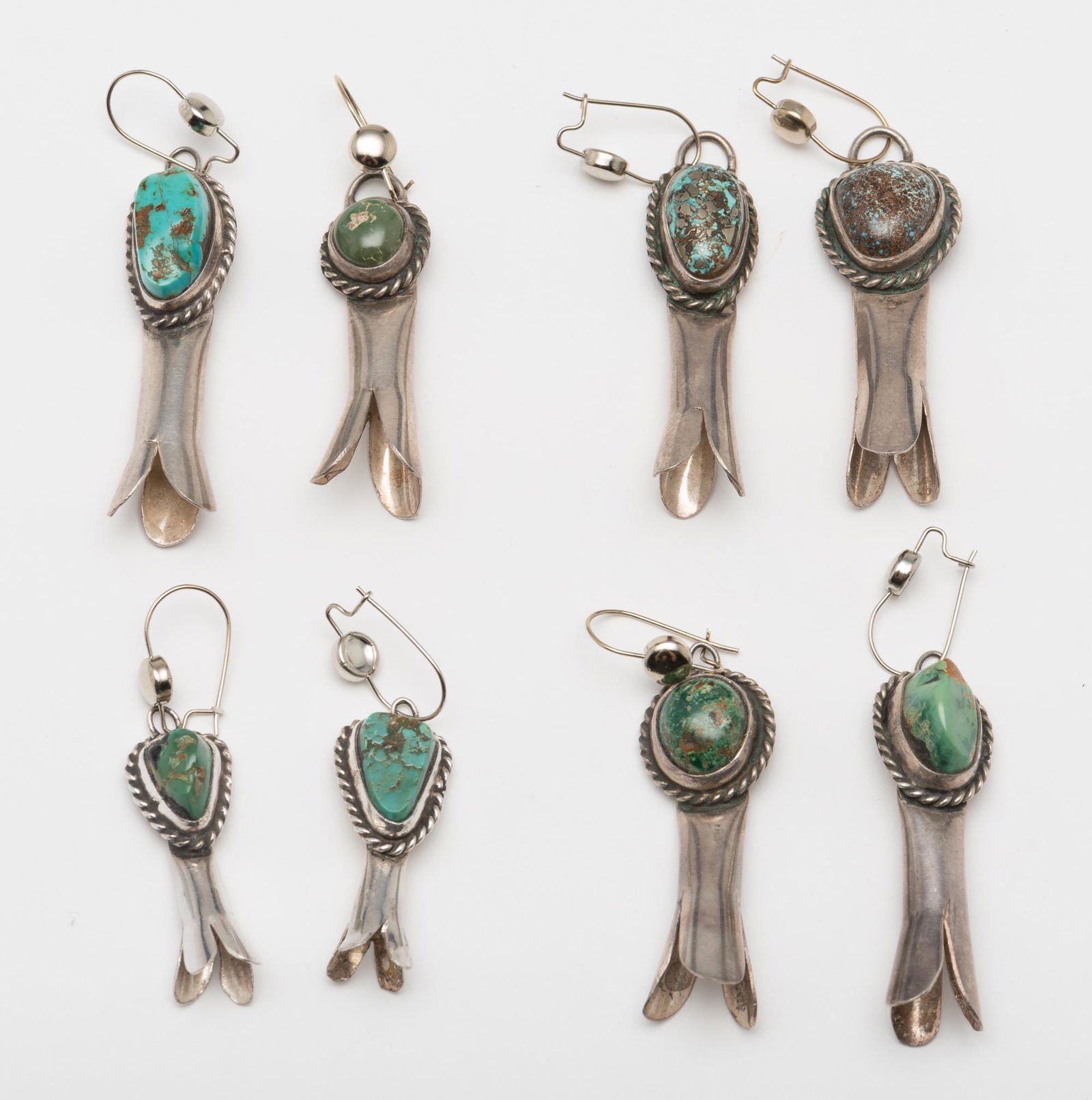 4 Pairs Sterling Squash Blossom Earrings (1 of 9)