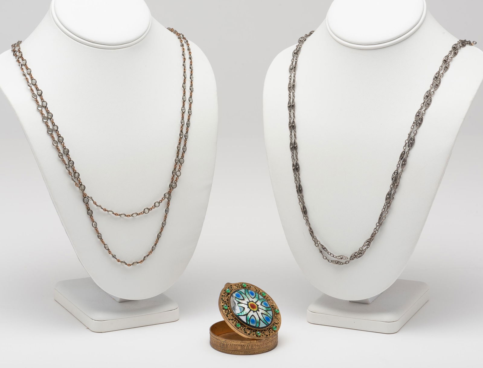 2 Lorgnette Chains & French Enamel Box (1 of 8)