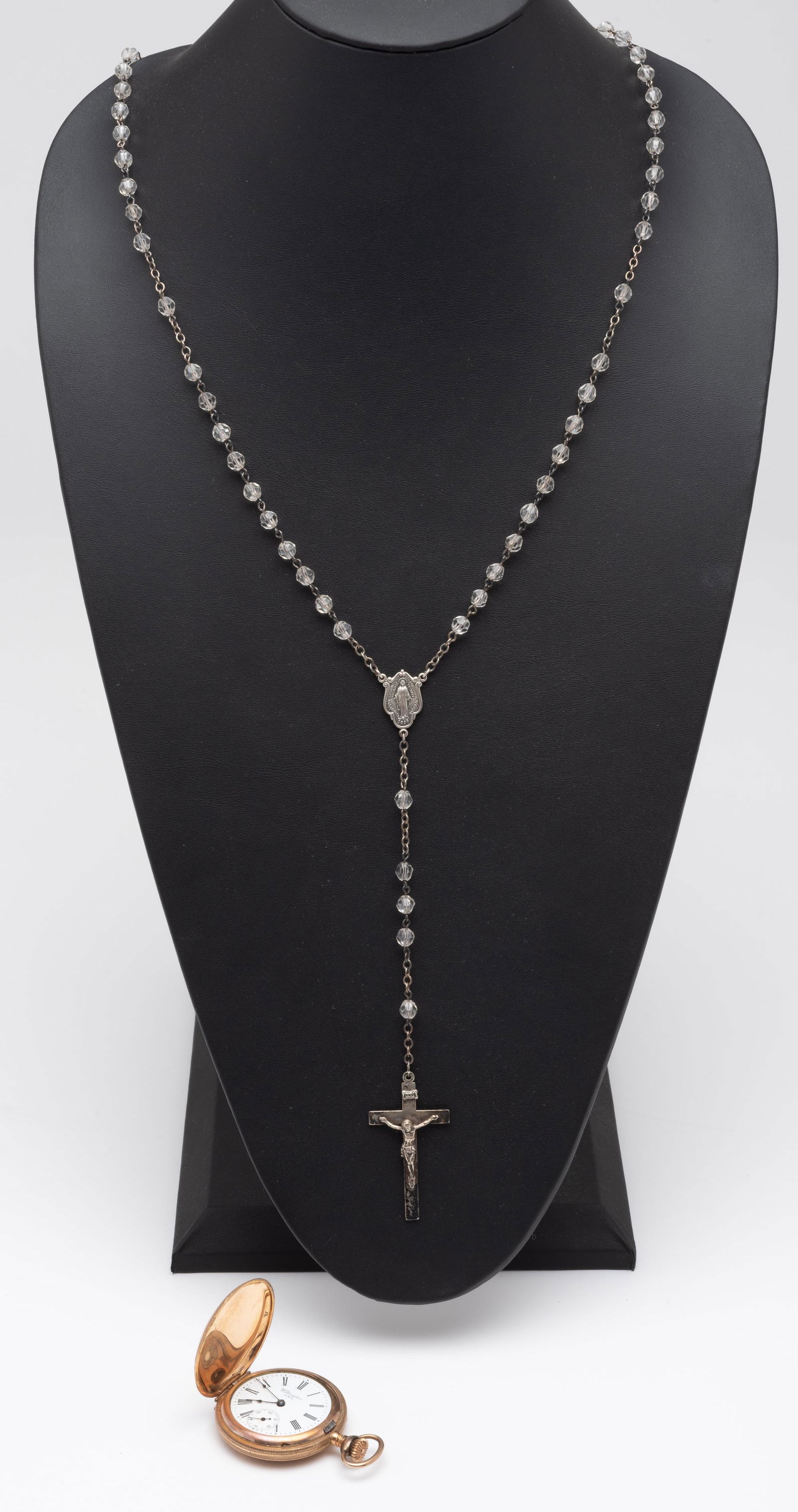 Wellington Pocket Watch & Sterling/Crystal Rosary (1 of 11)