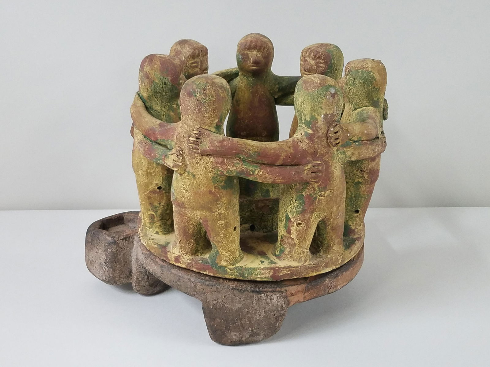 Mayan Circle of Friends Pottery Sculpture (1 of 4)