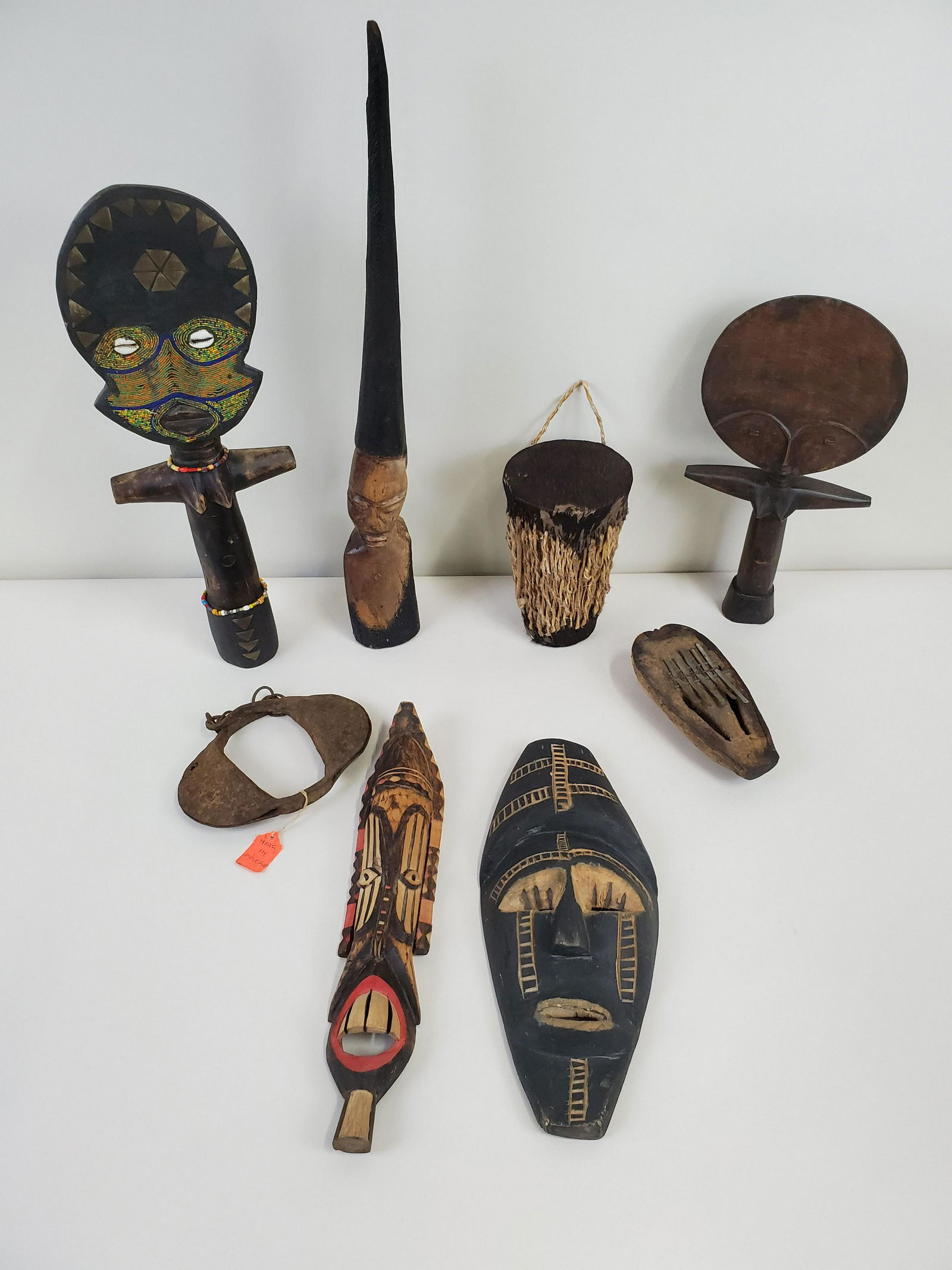 8 Pcs African Art & Instruments (1 of 4)
