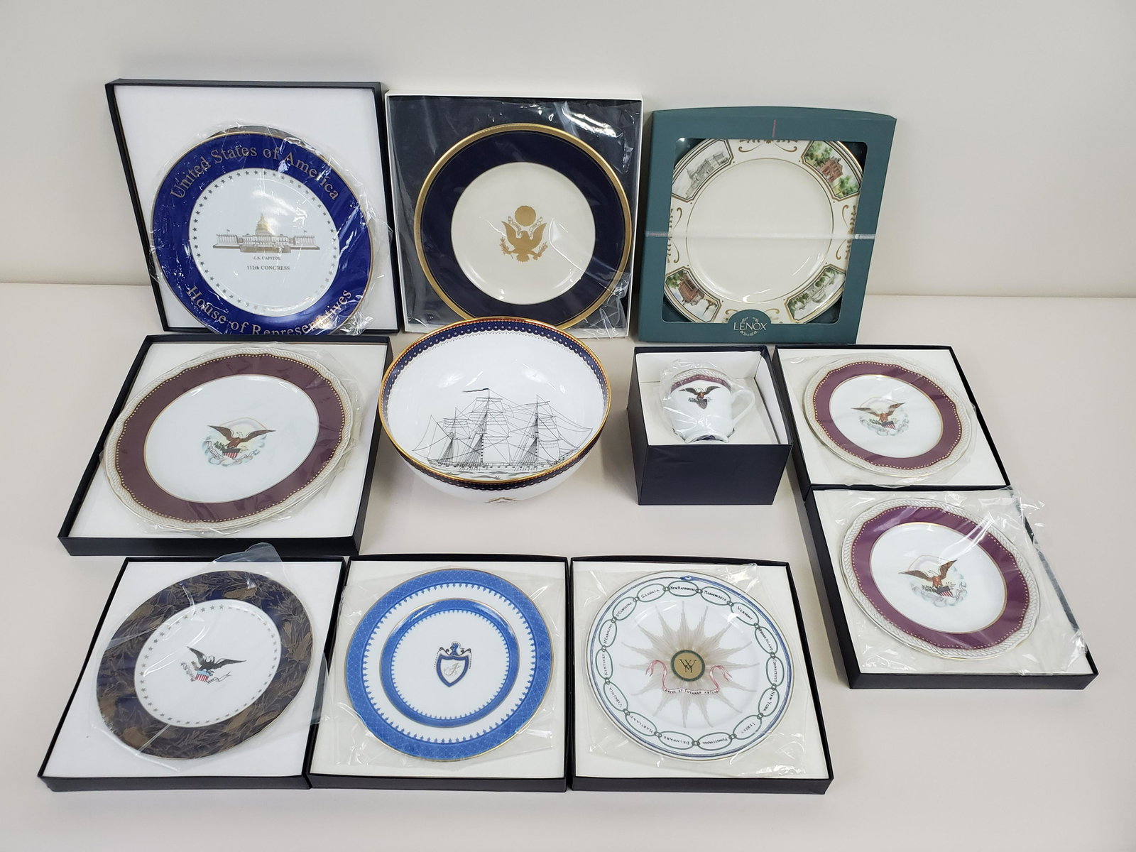11pcs Political China: Pickard, Lenox, White House.