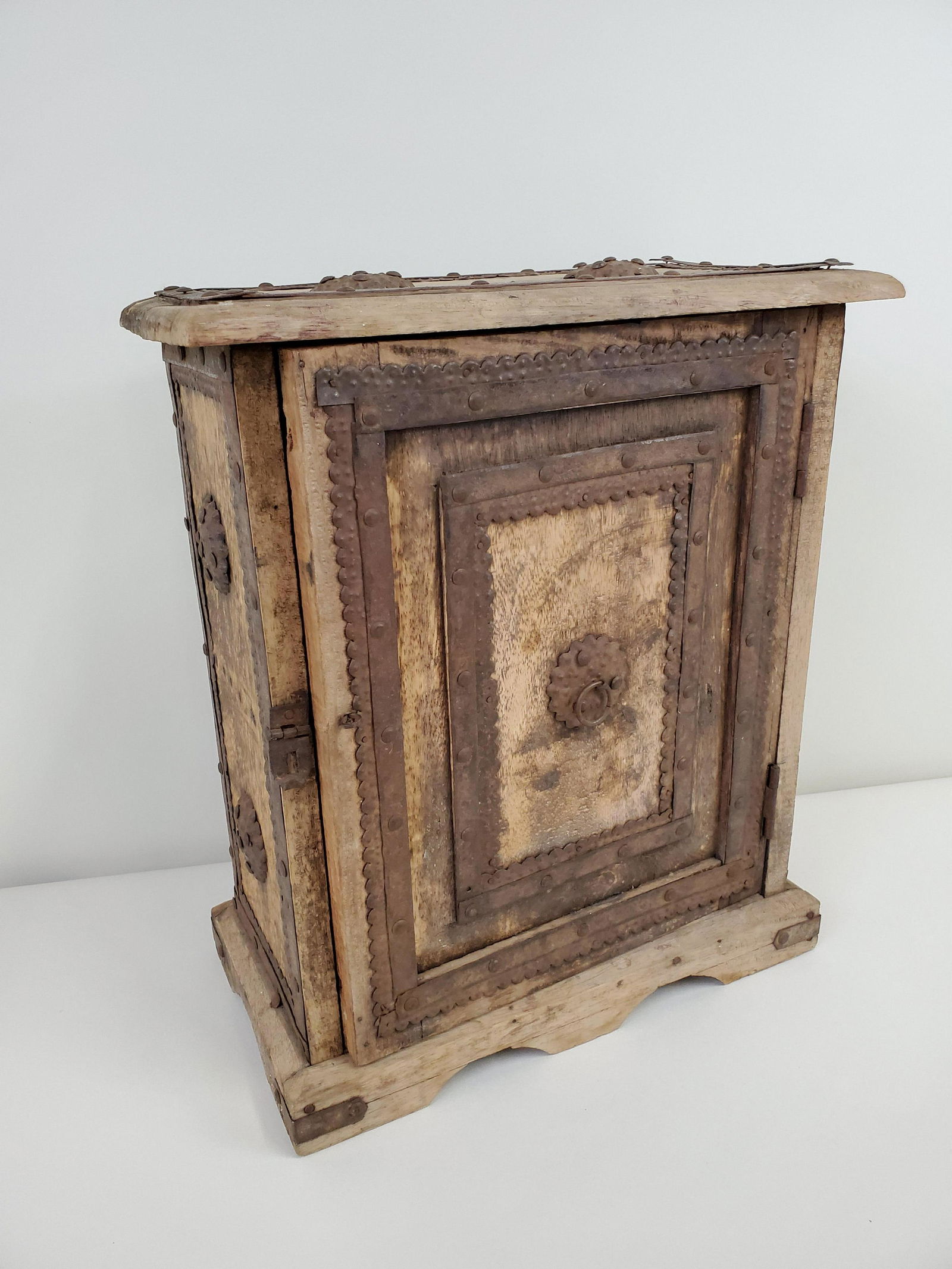 Small Wood & Tin Cabinet (1 of 4)