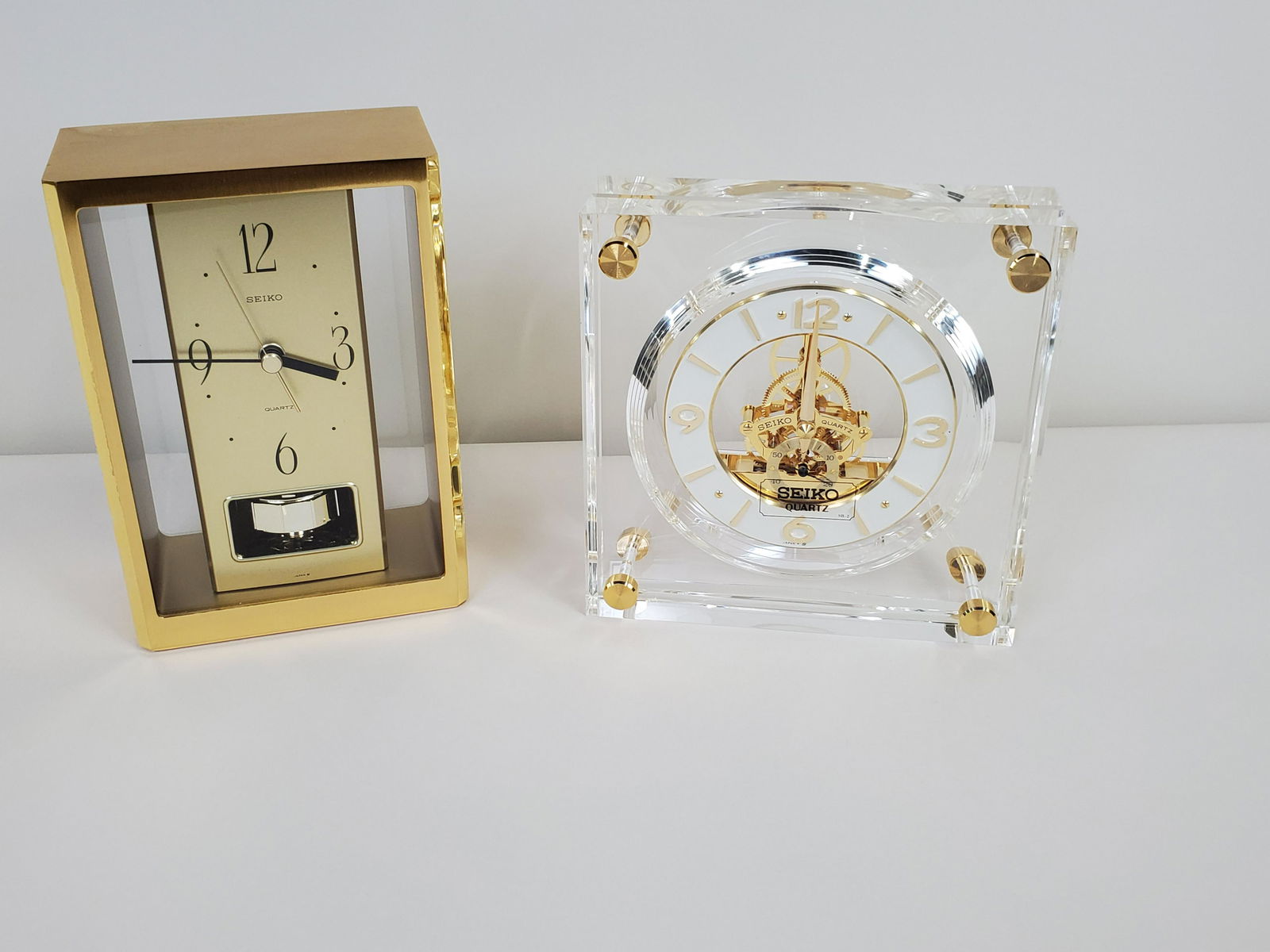 2 Seiko Brass Desk Clocks (1 of 2)