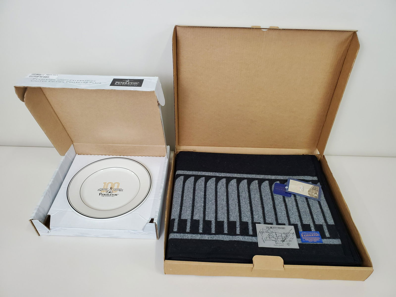 Signed by Maker Pendleton Blanket & Plate (1 of 5)