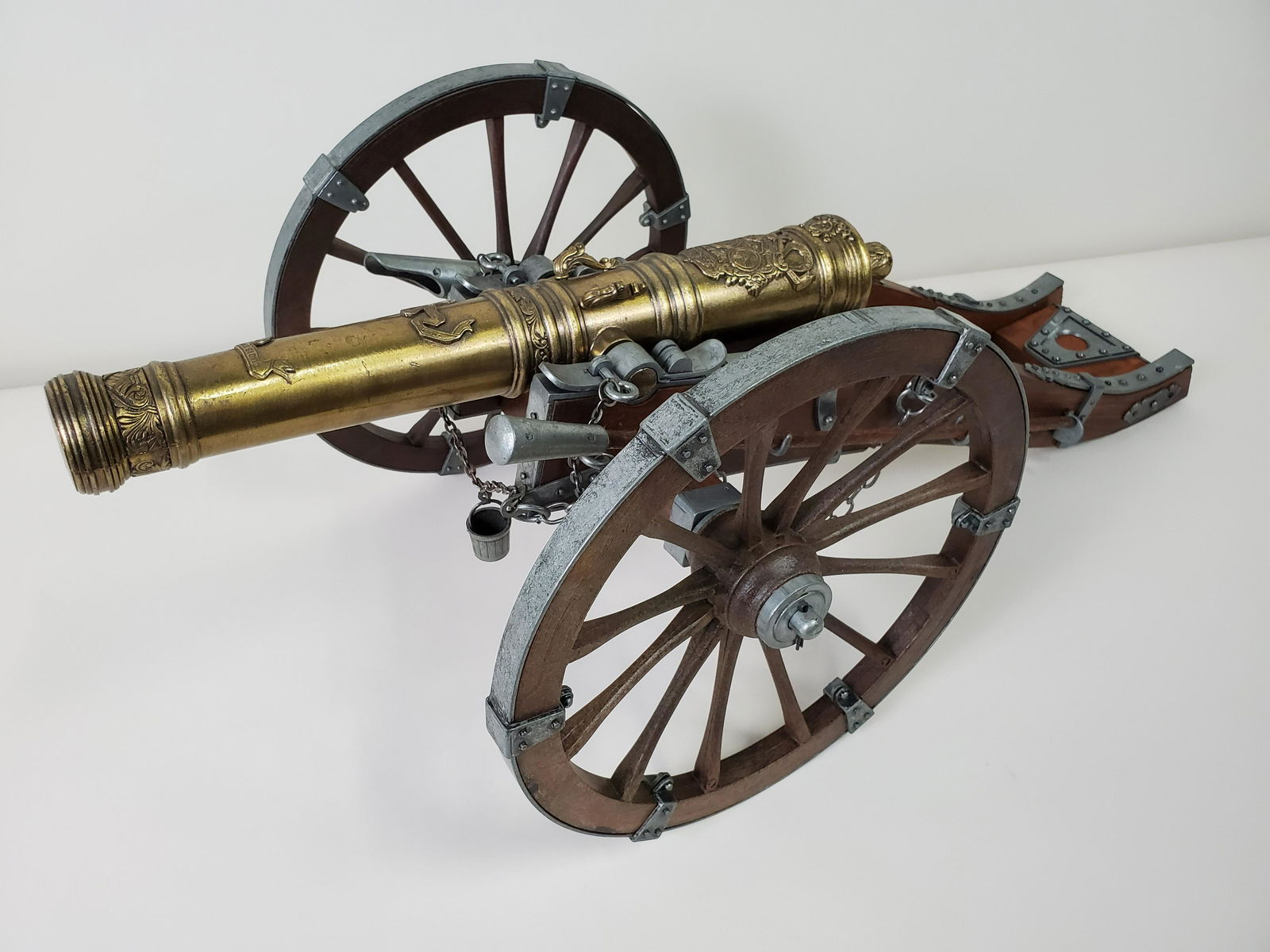 Louis XIV Replica Canon: 13 1/2" wide X 29" deep X 11 1/4" high.