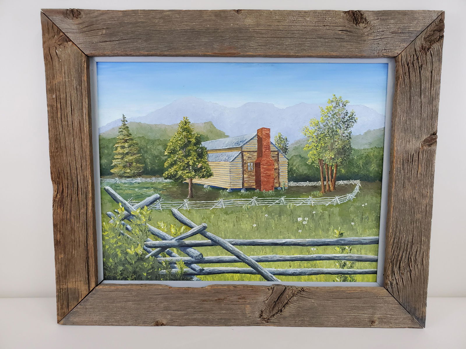 Rustic Cabin Painting by H.V. Betz (1 of 4)