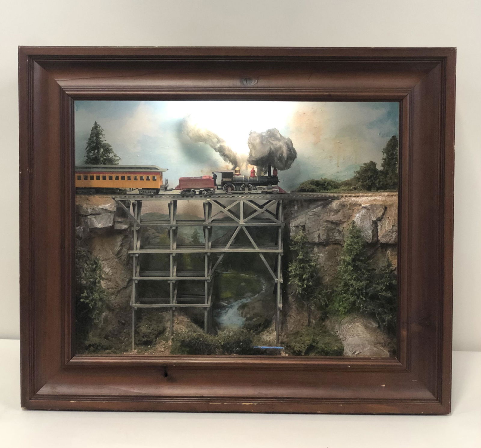Steam Train Shadowbox Display (1 of 2)