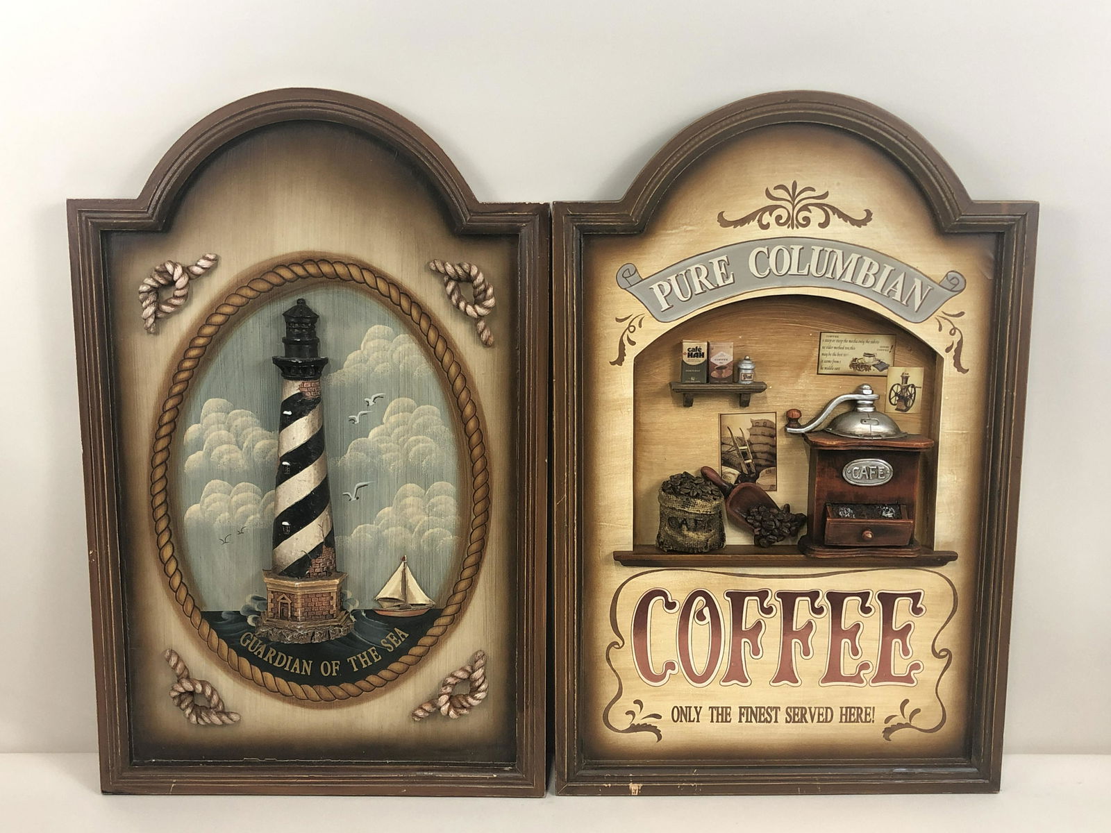 2 Carved Wood Decorative Signs (1 of 2)