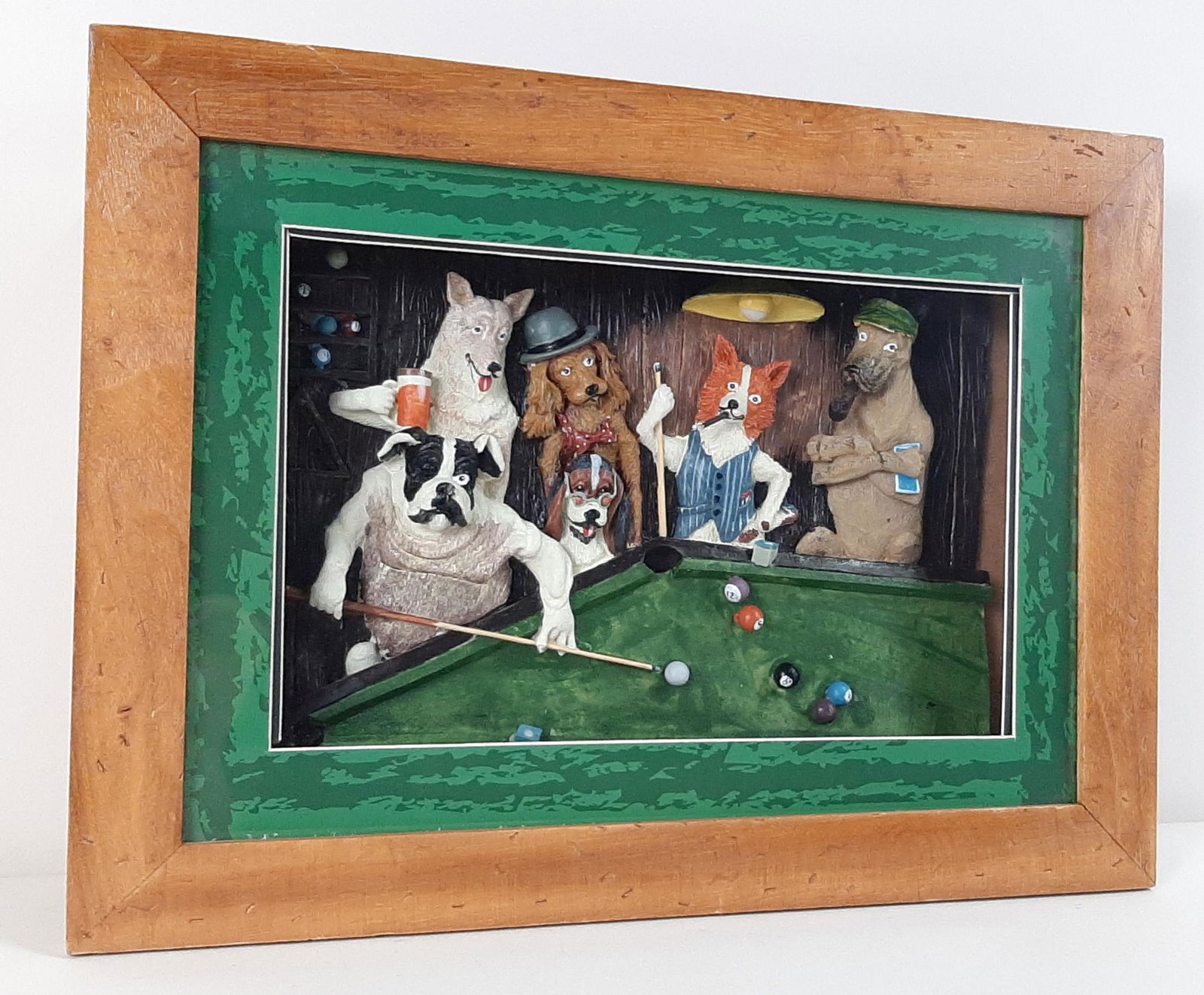 Relief of Dogs Playing Billiards (1 of 3)