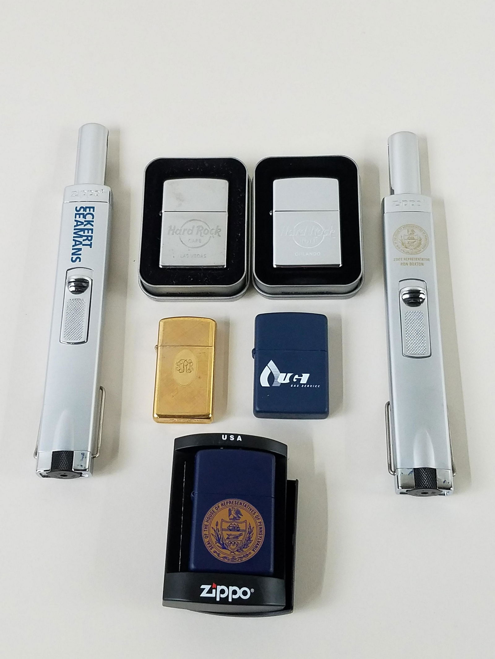 7 Zippo Lighters incl Hard Rock Cafe (1 of 4)