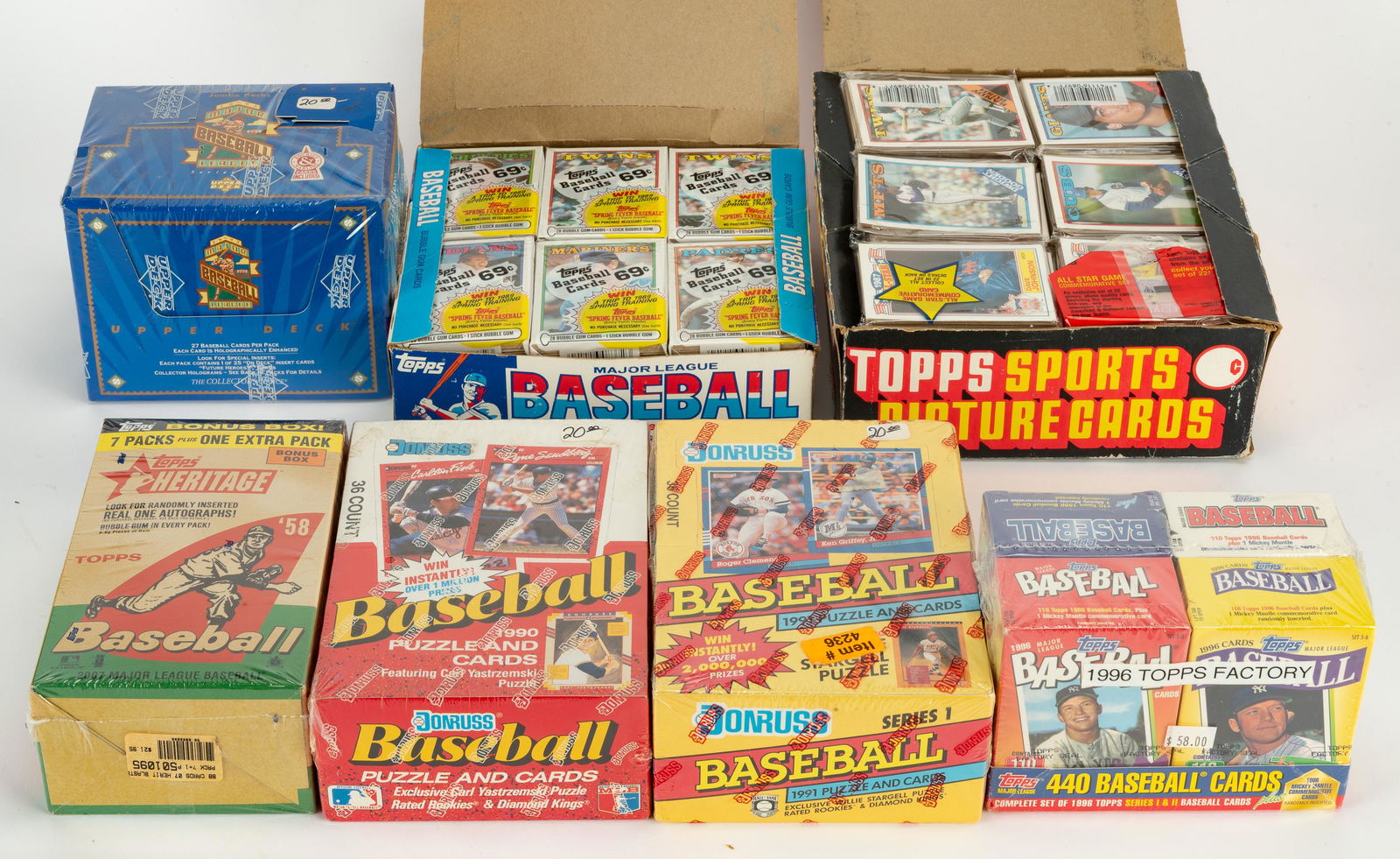 5 Unopened Boxes of Baseball Cards (1 of 1)