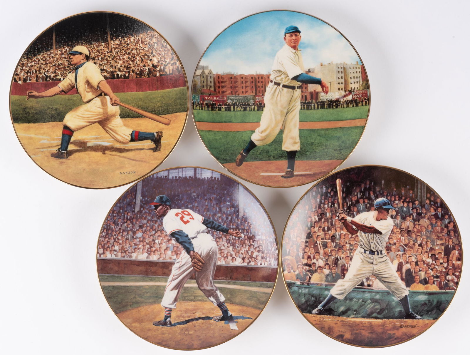 4 Collector Plates Incl. Jackie Robinson (1 of 2)