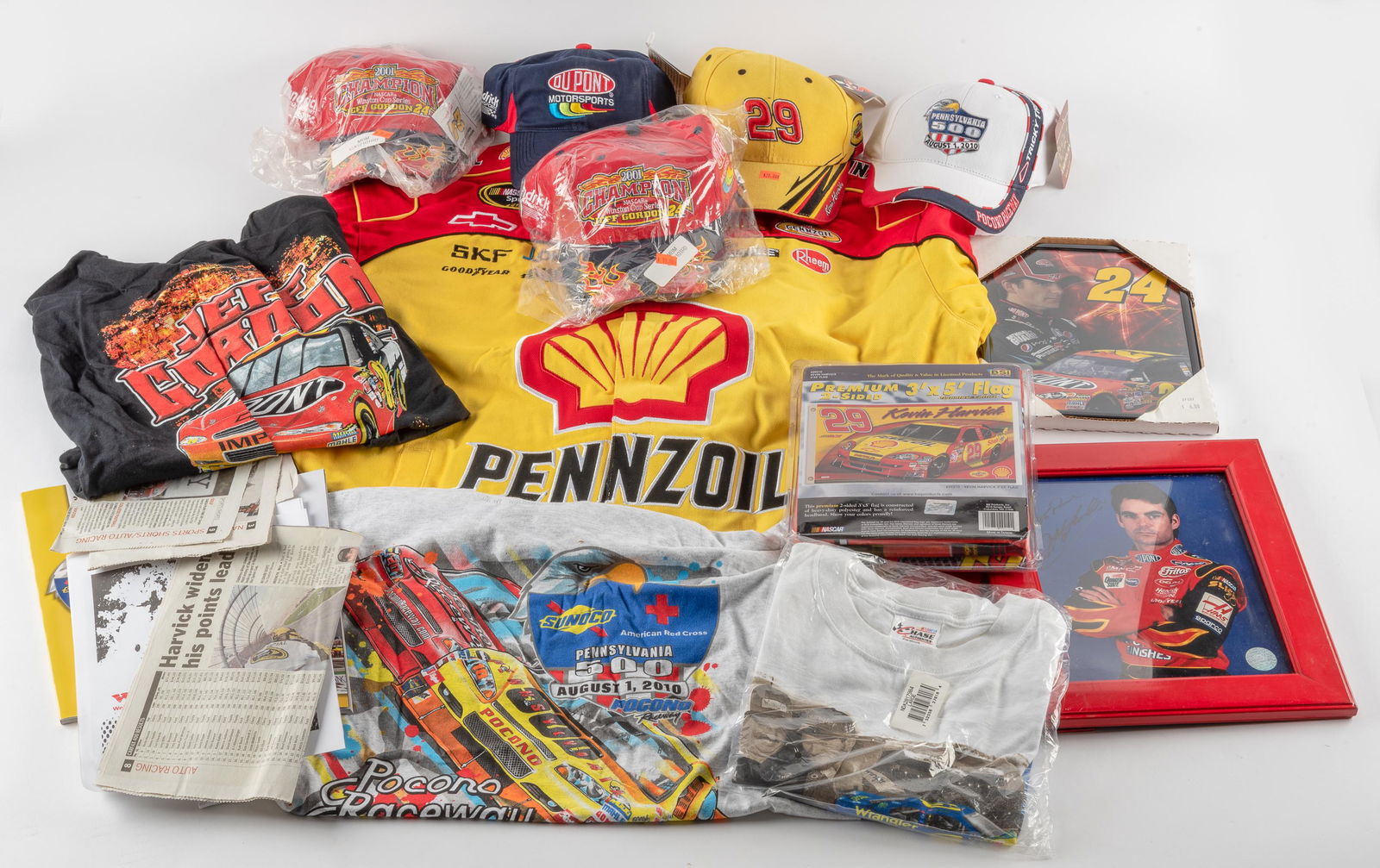 Large NASCAR Lot Incl. Auto picture of Jeff Gordon (1 of 1)