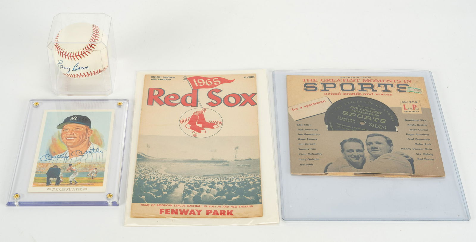 3 Items Inc. 1965 Red Sox Program, (1 of 6)