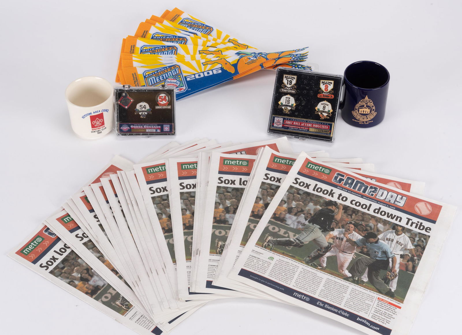 Boxes full of Misc. Modern Baseball Items (1 of 18)