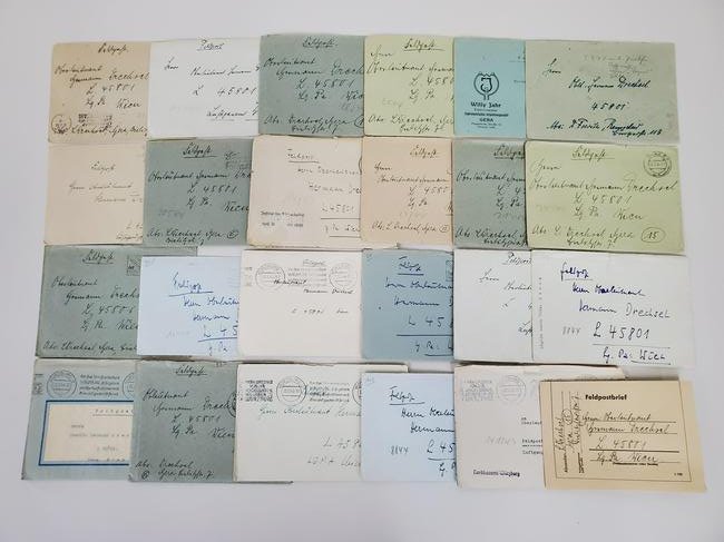 WWII German Lt. Hermann Drechsel Letters: 2nd Battery 891st Light AAA Battalion