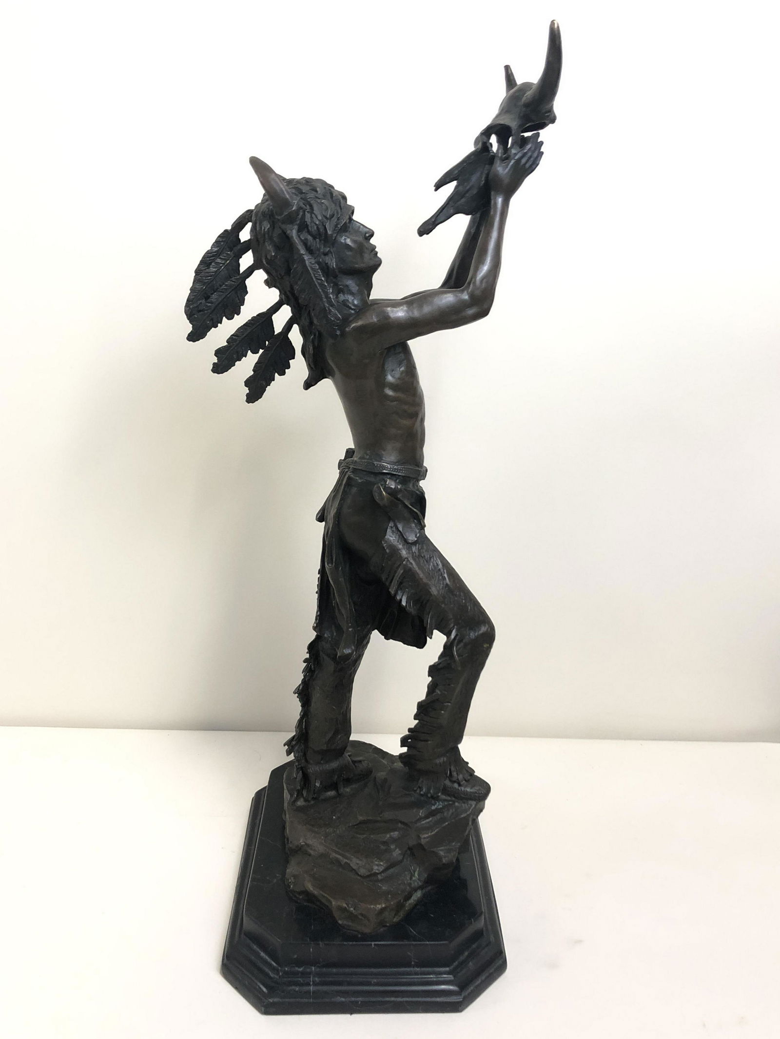 Milo Bronze Native American Sculpture (1 of 4)