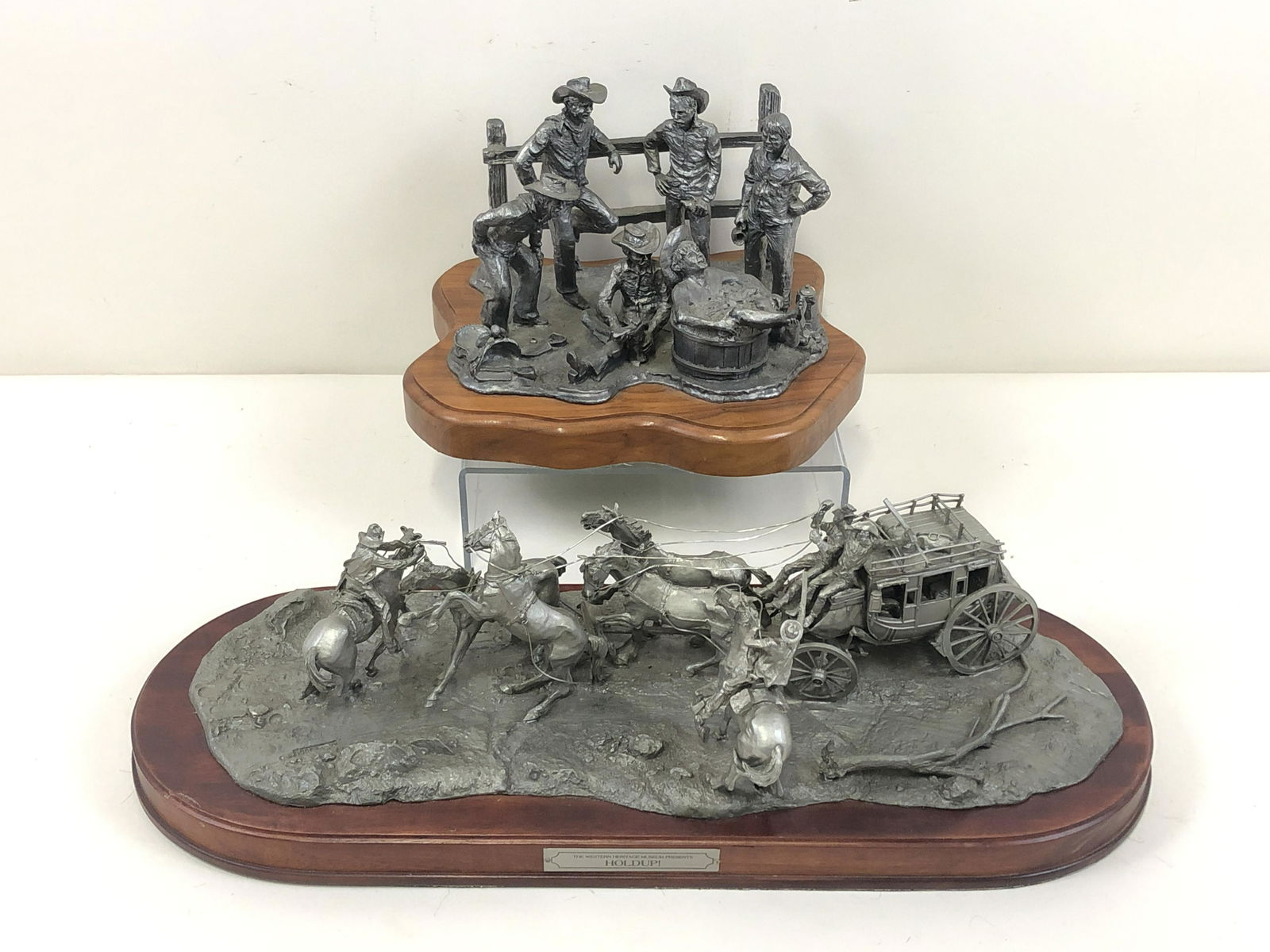 2 Pewter Western Sculptures by M. Ricker (1 of 4)