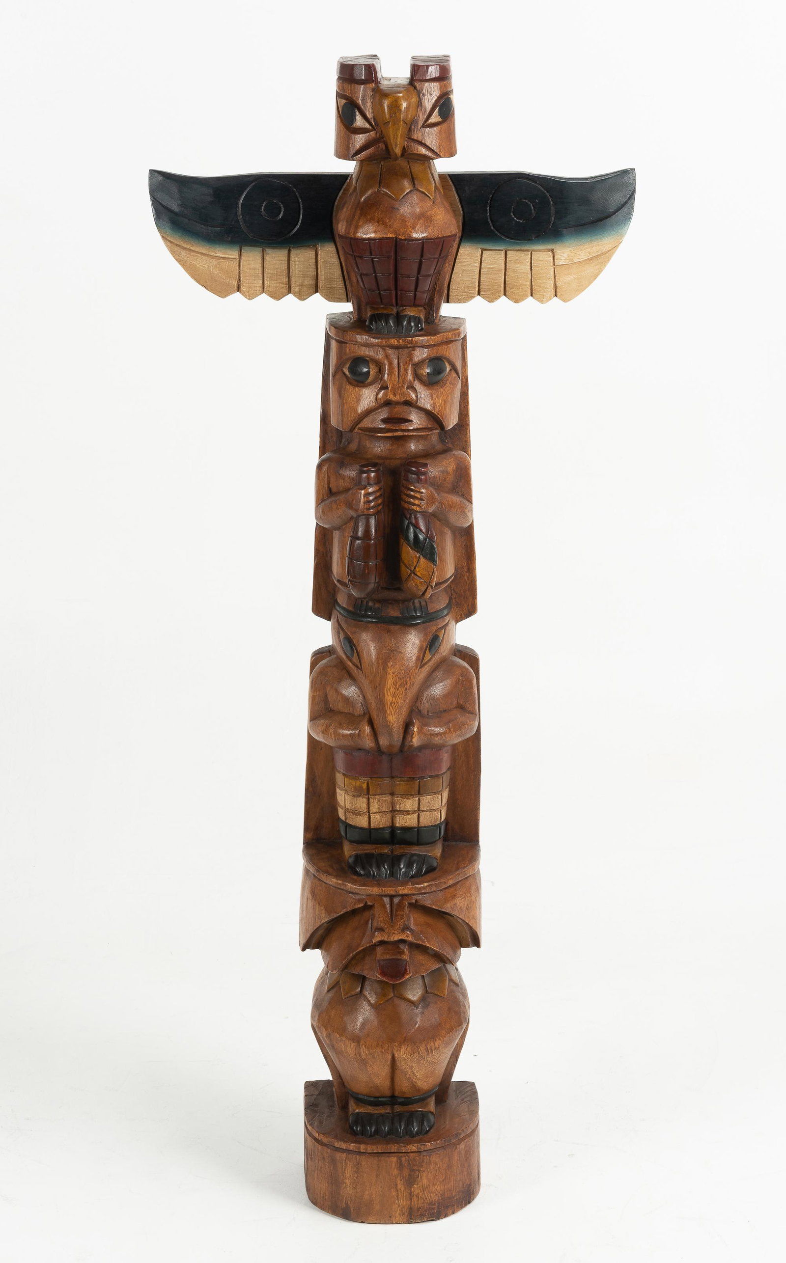 Totem Pole: 20-1/4" wide x 6-1/2" deep x 49-3/4" wide.