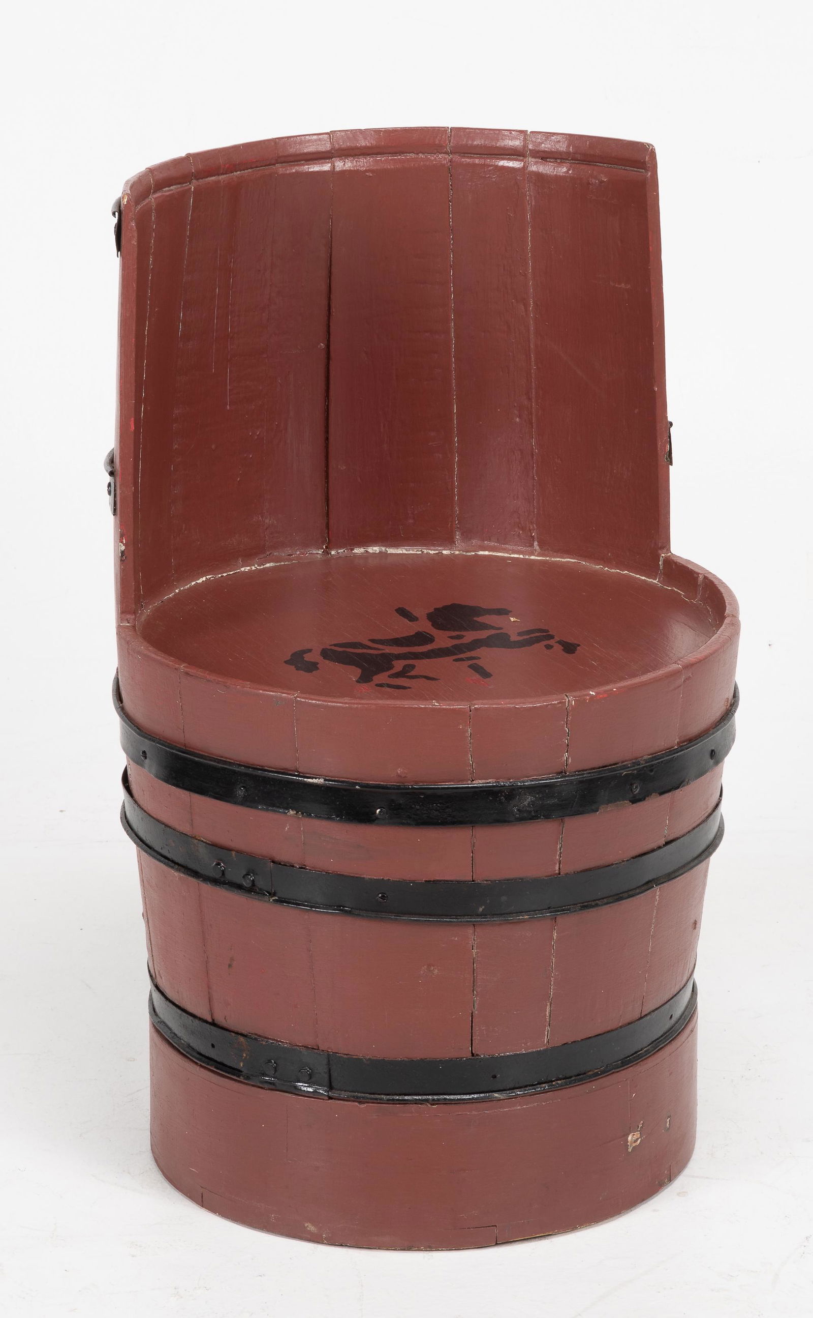 Painted Barrel Horse Chair (1 of 2)