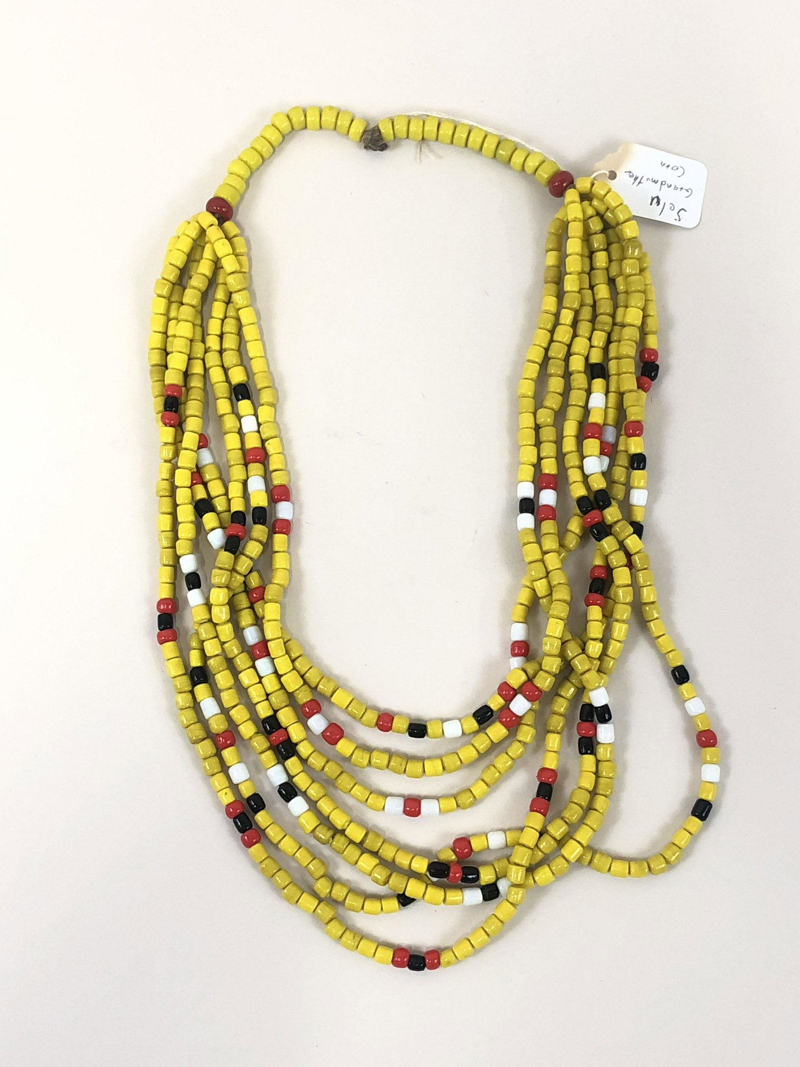 4 Strands Grandmother Corn Trade Beads: 13" long.