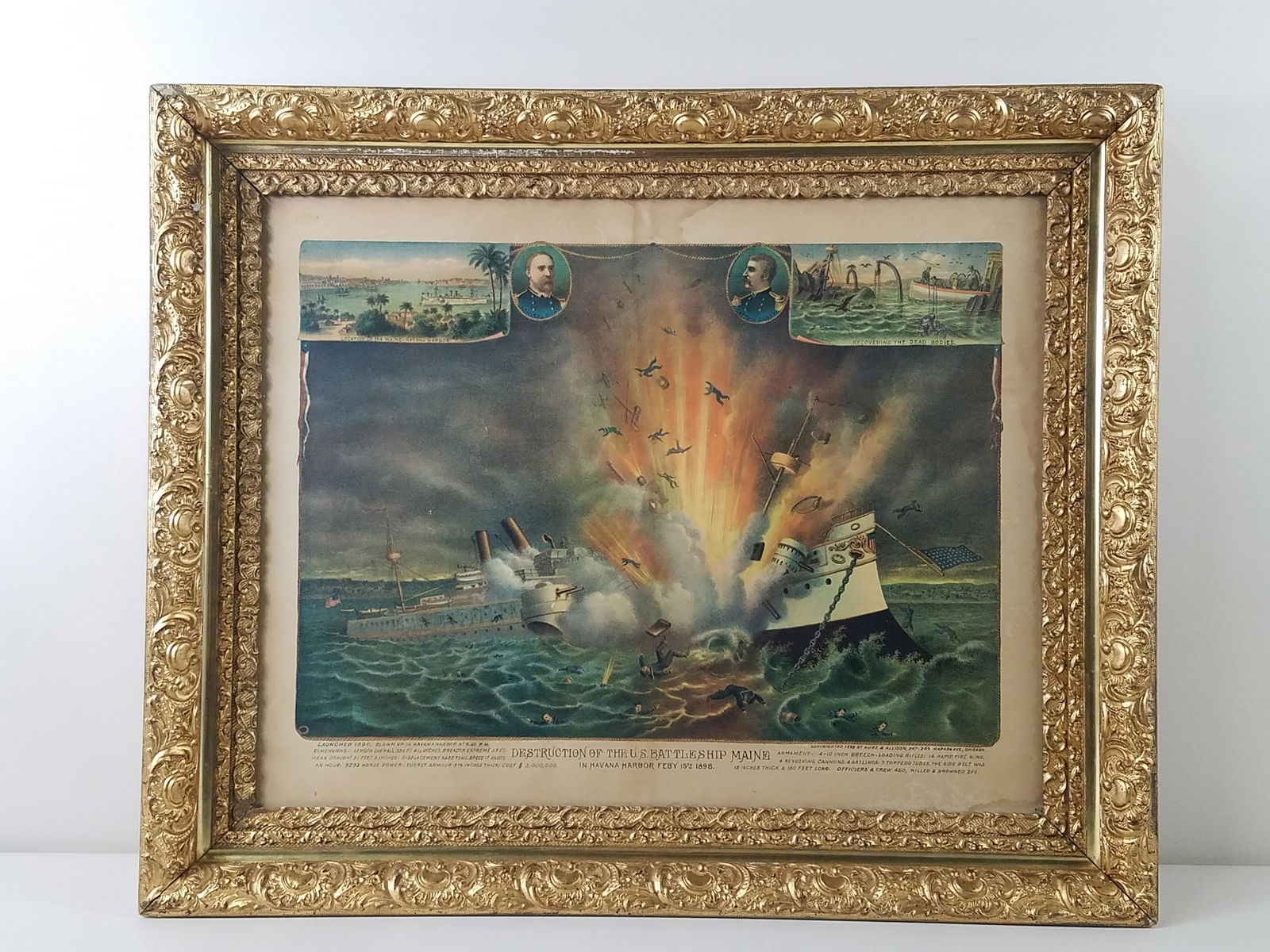 Destruction of the US Battleship Maine Print (1 of 4)