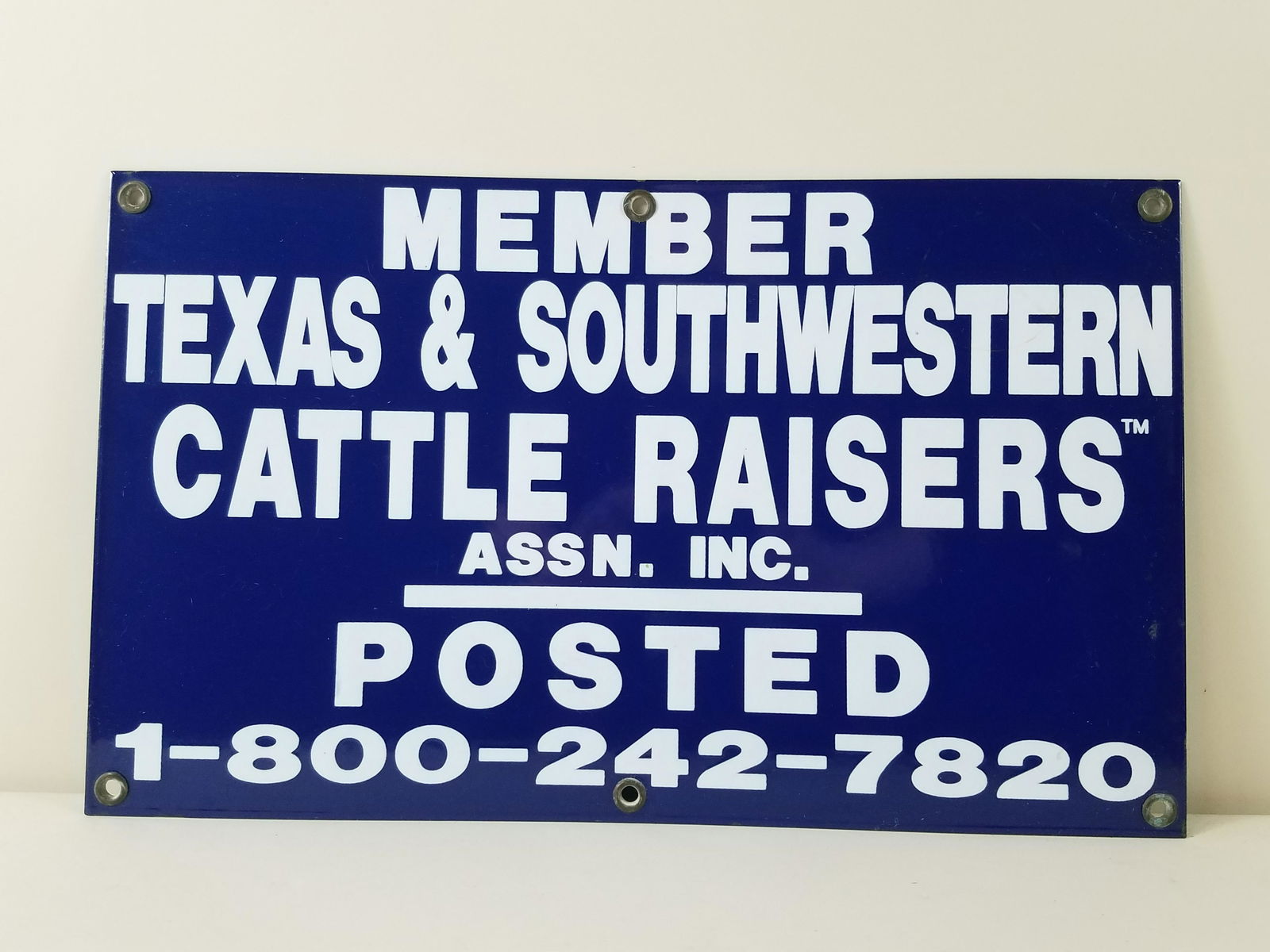 Porcelain Cattle Raiser Sign (1 of 3)