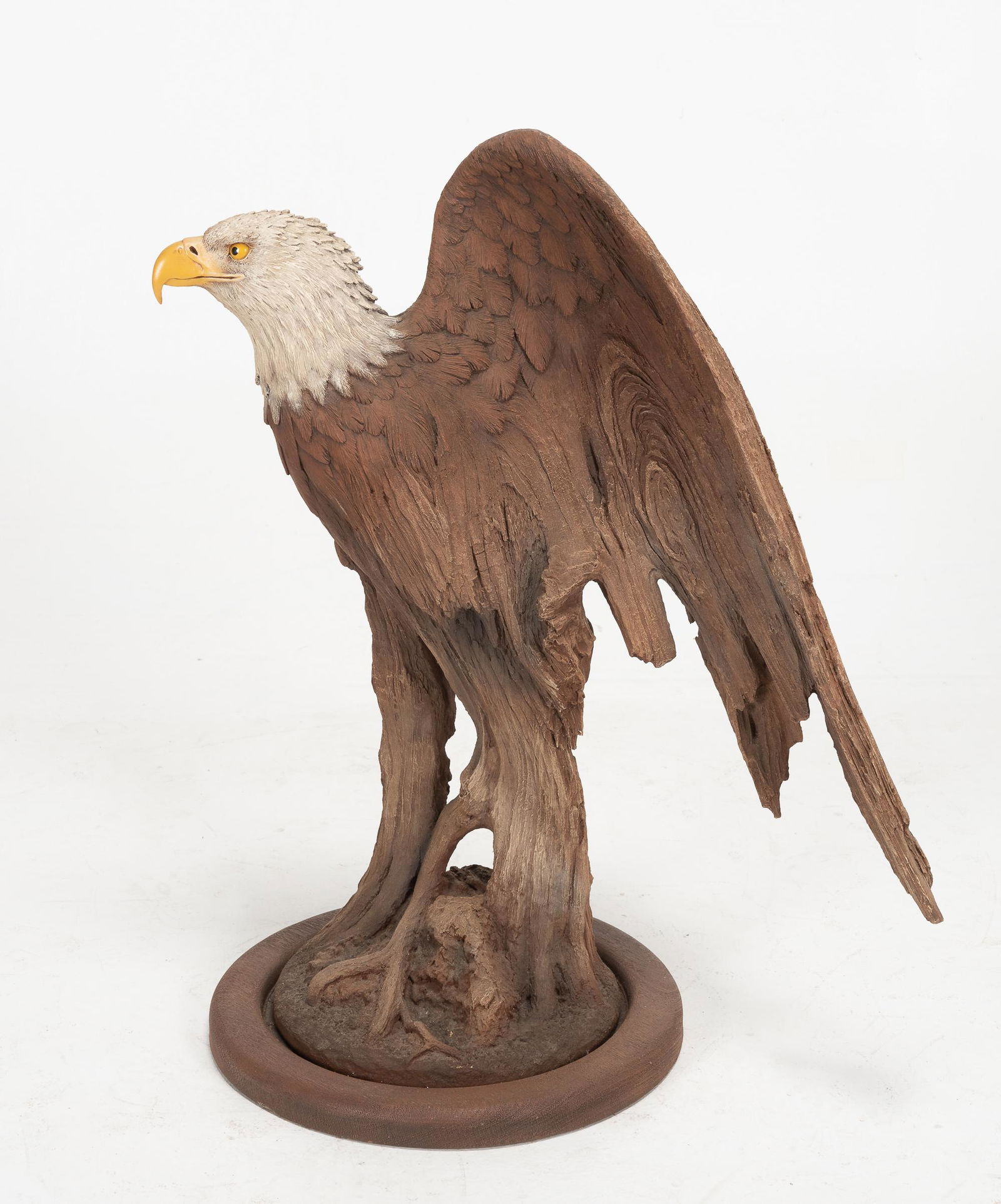 Wood Carved Eagle Sculpture (1 of 3)