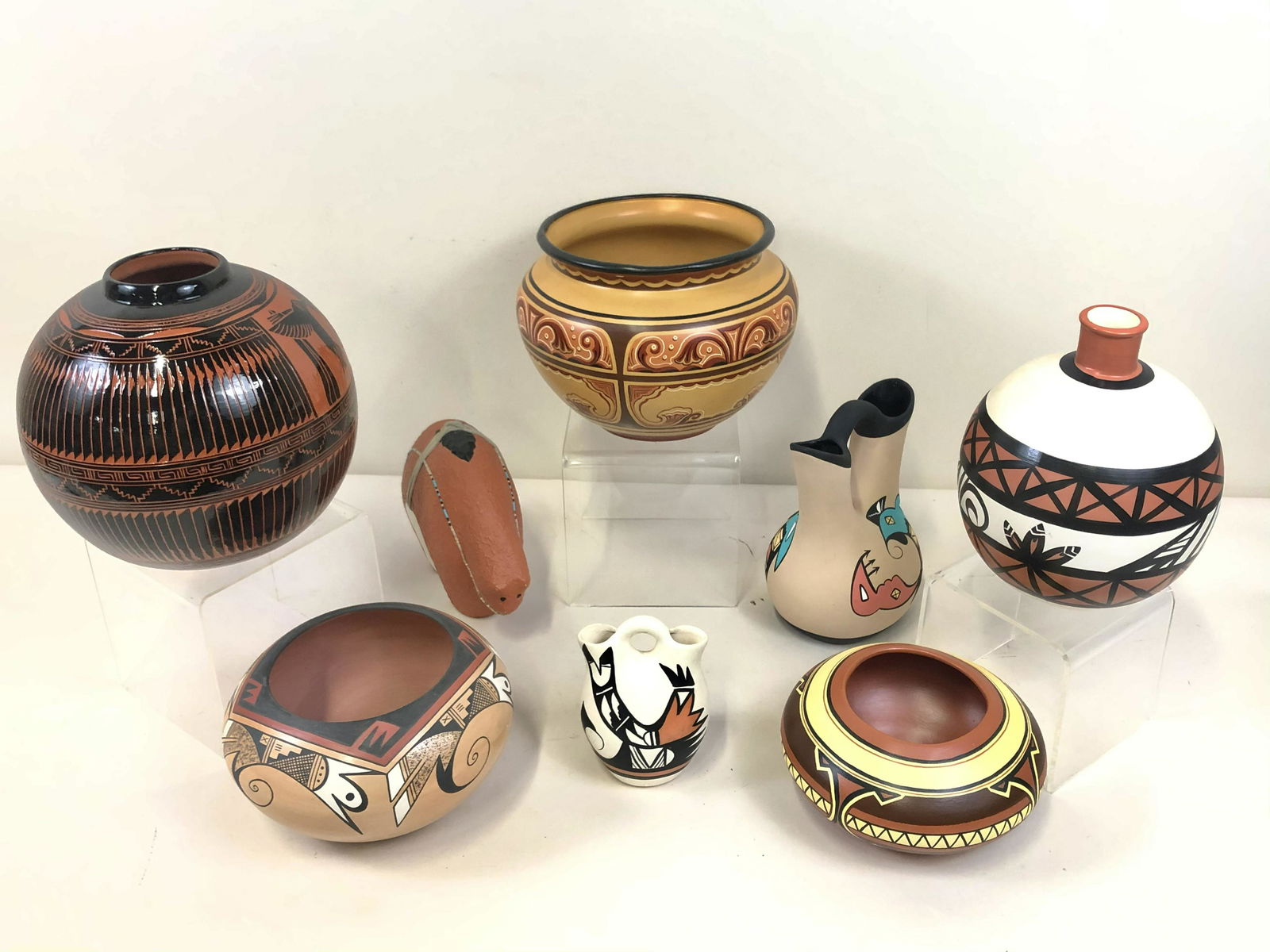 8 Pcs Native American Pottery Including Setalla (1 of 10)