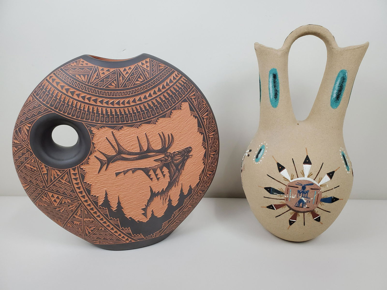 2 Pcs Native American Pottery Incl Romero (1 of 2)