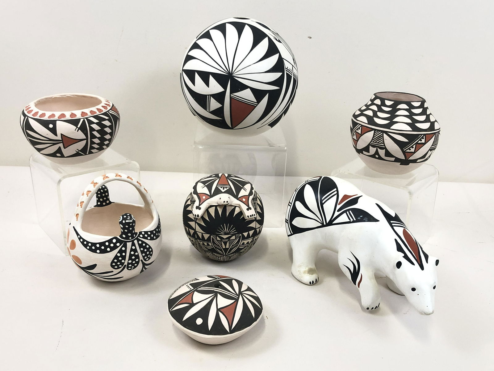 8 Pcs Acoma Pottery Including Norma Jean (1 of 8)