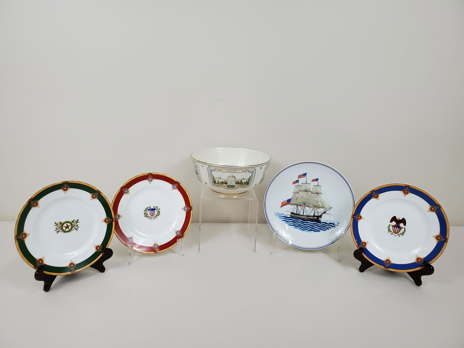 5 Pcs Patriotic Porcelain Incl Tiffany (1 of 6)