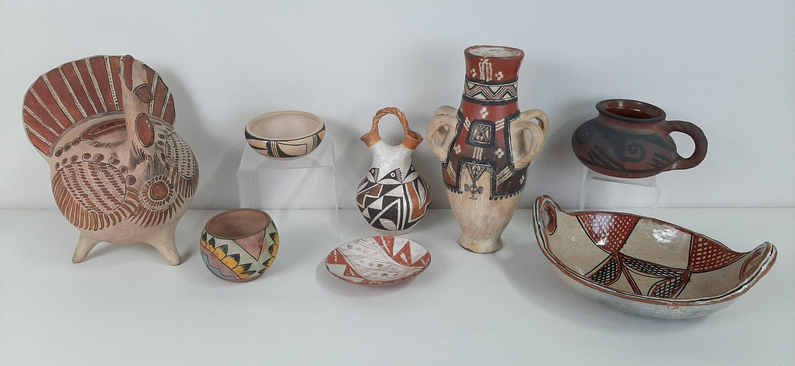 8 Pcs Native American Pottery incl. Isleta (1 of 6)