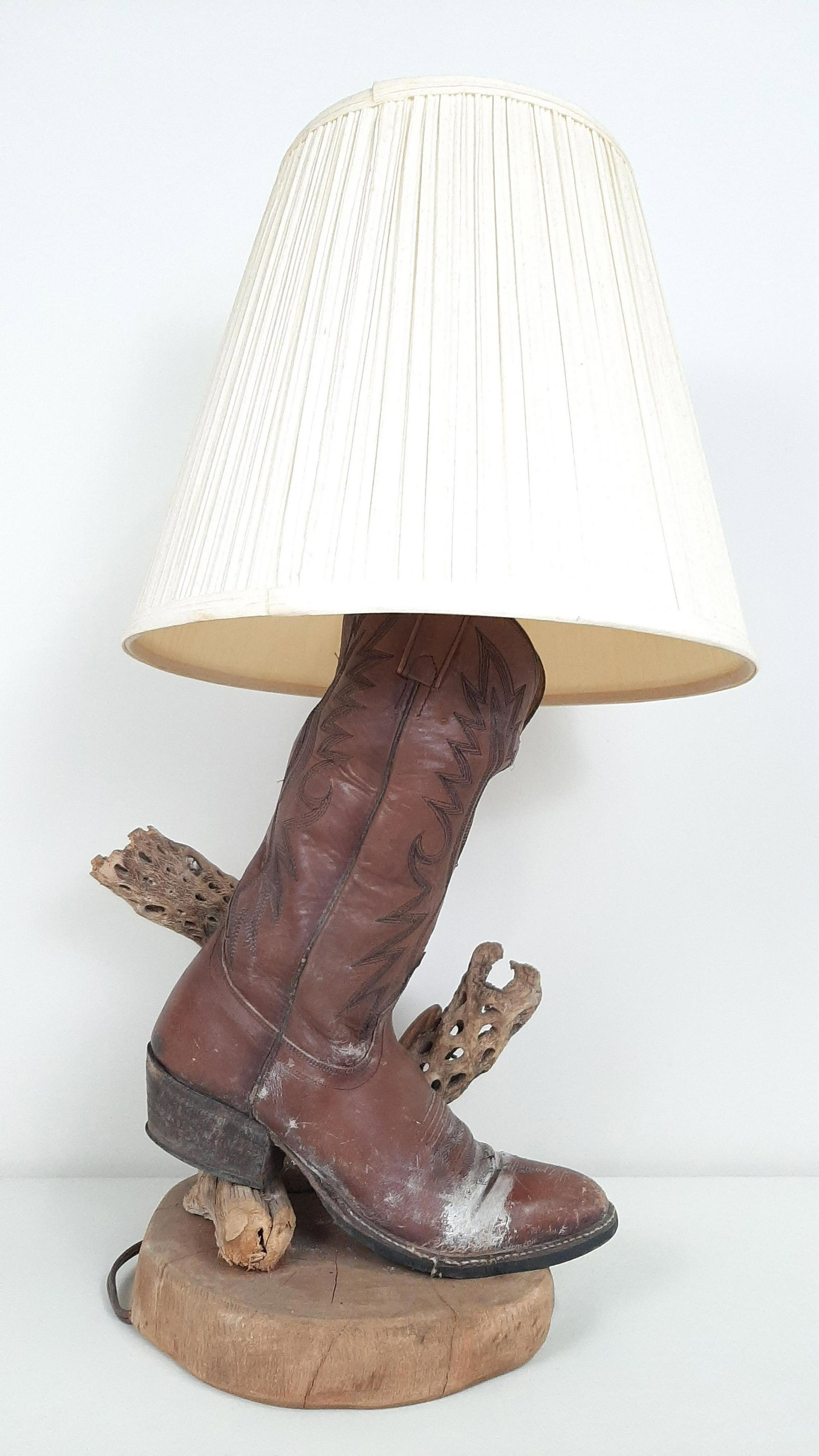 Cowboy Boot Lamp: 28" high. Working.